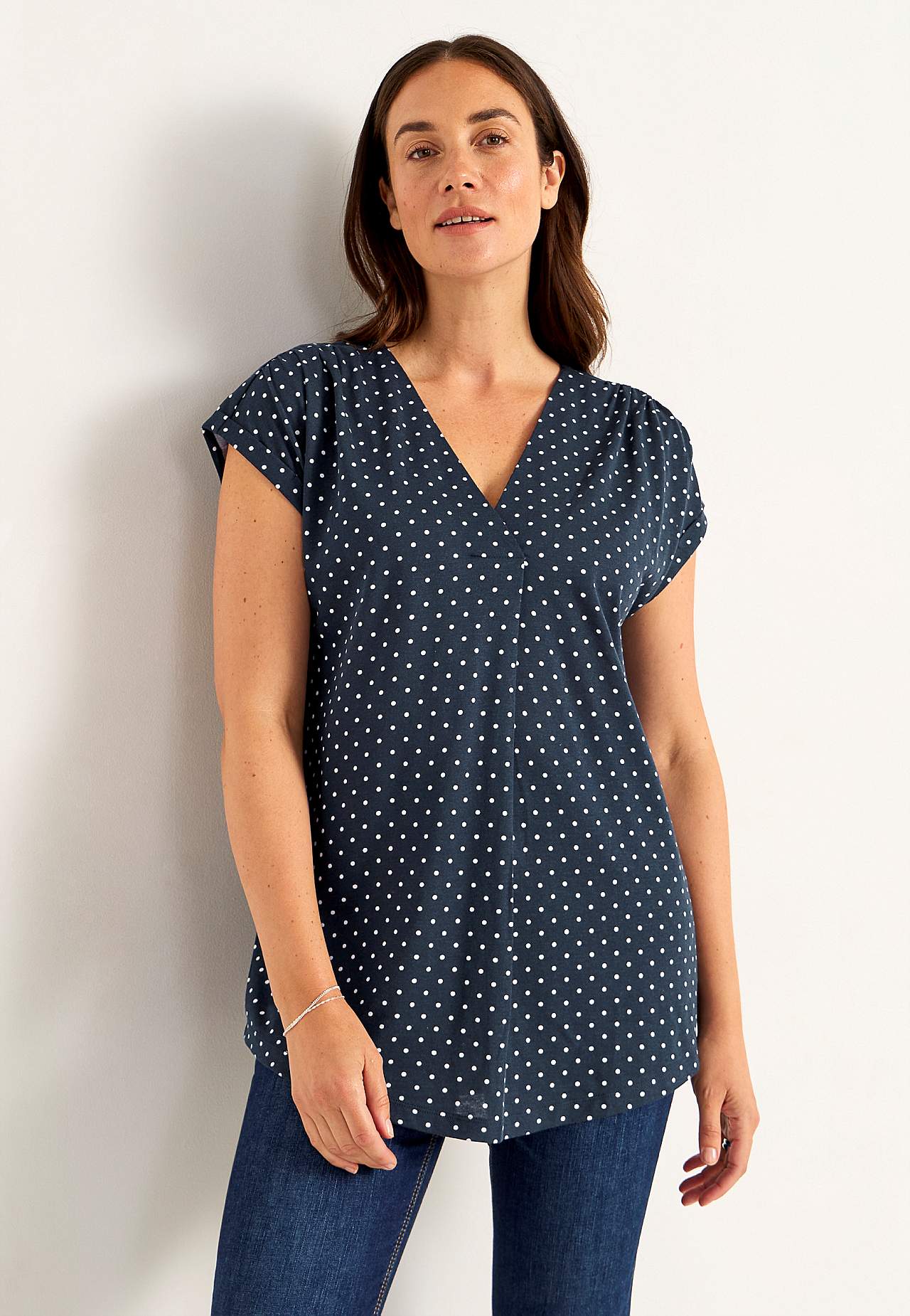 Jersey tuniek met korte mouwen