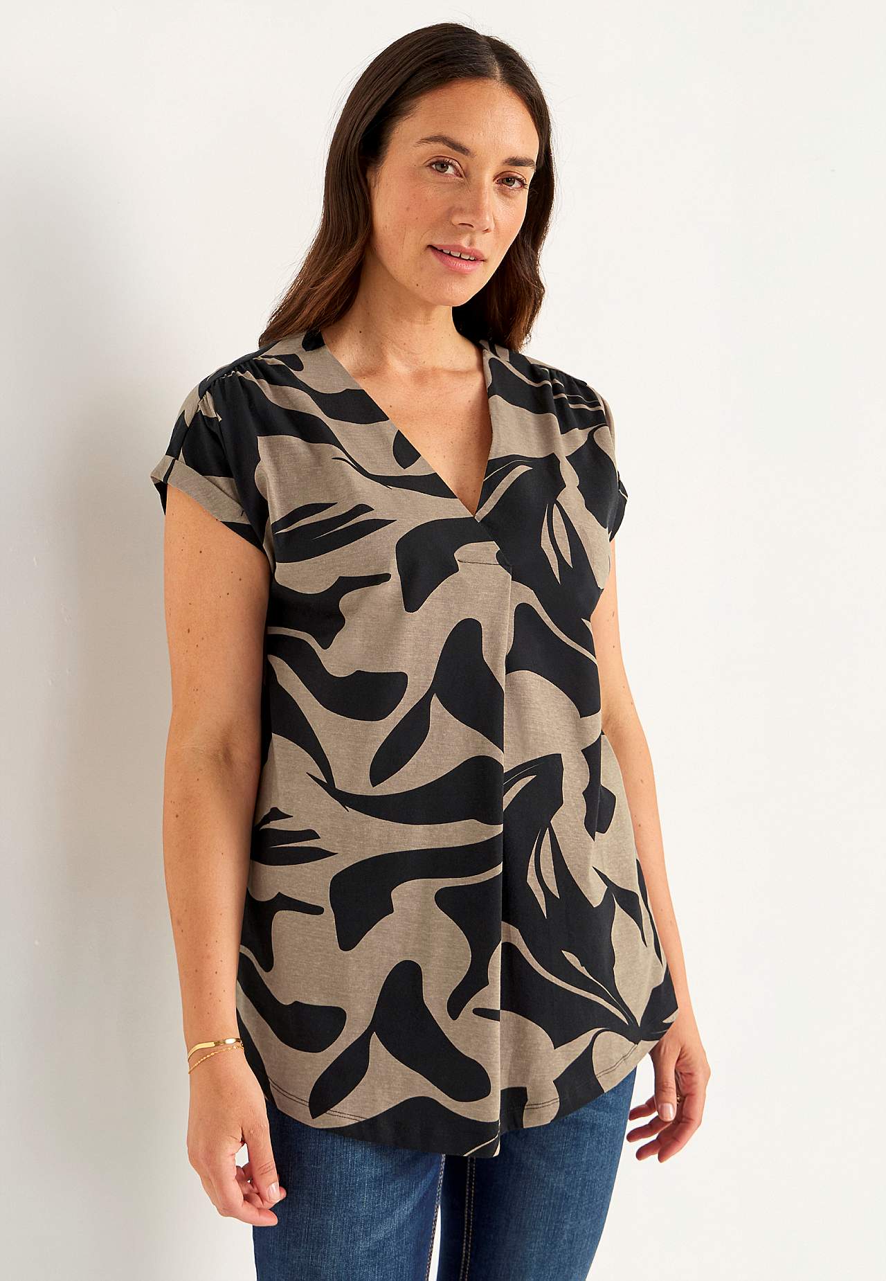 Jersey tuniek met korte mouwen