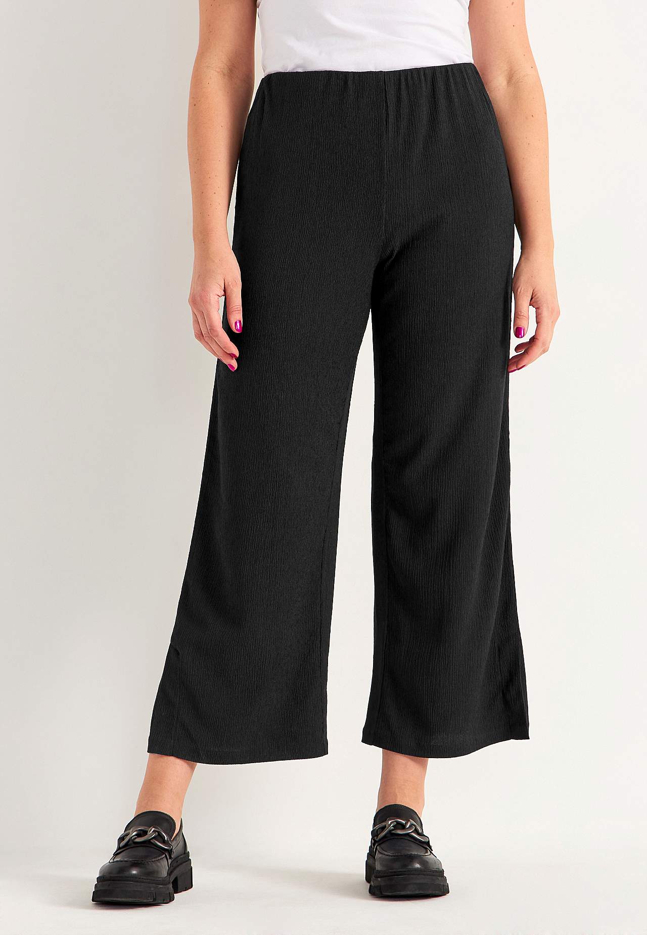 Jersey broek met structureel motief