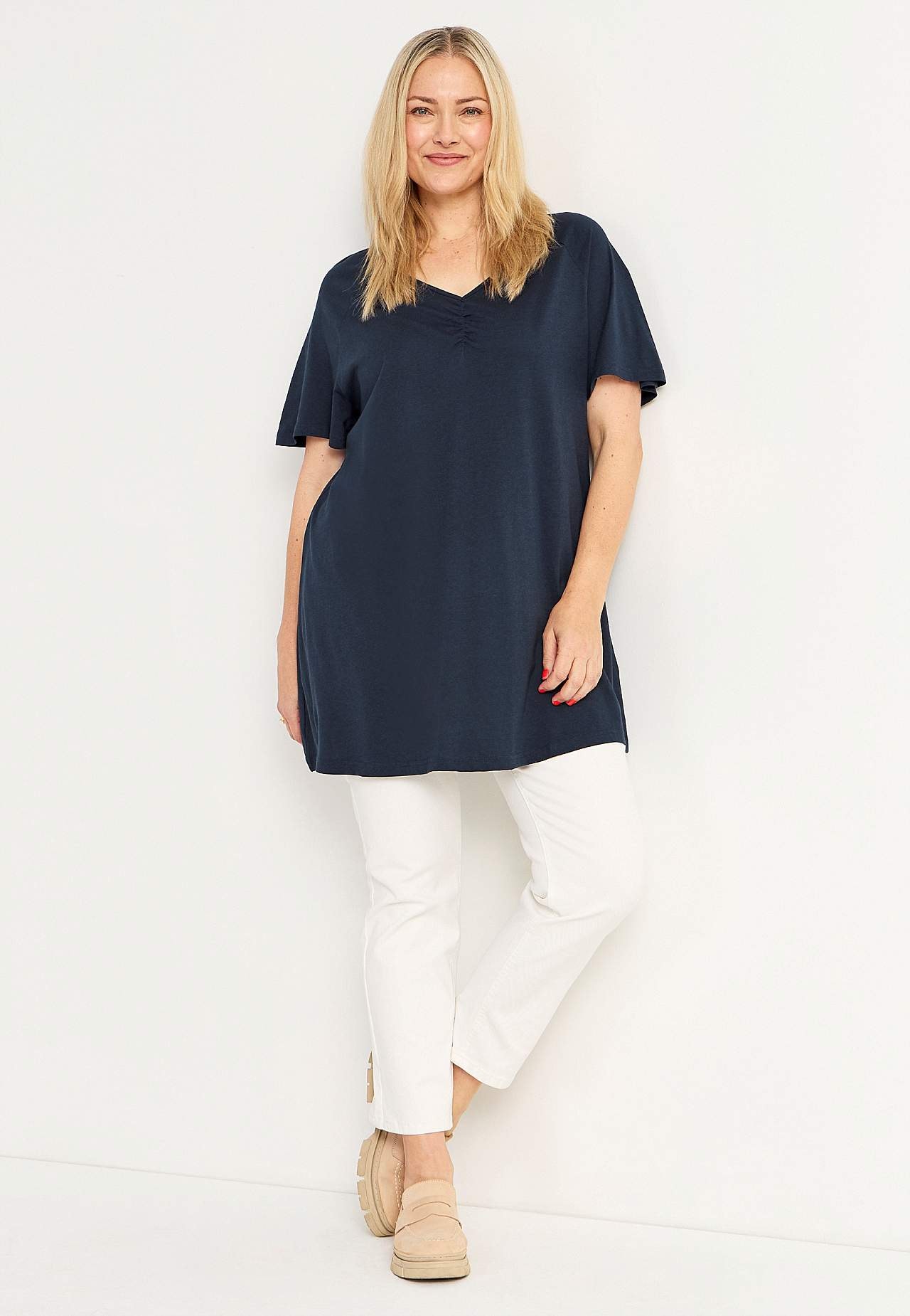 Jersey tuniek met korte mouwen