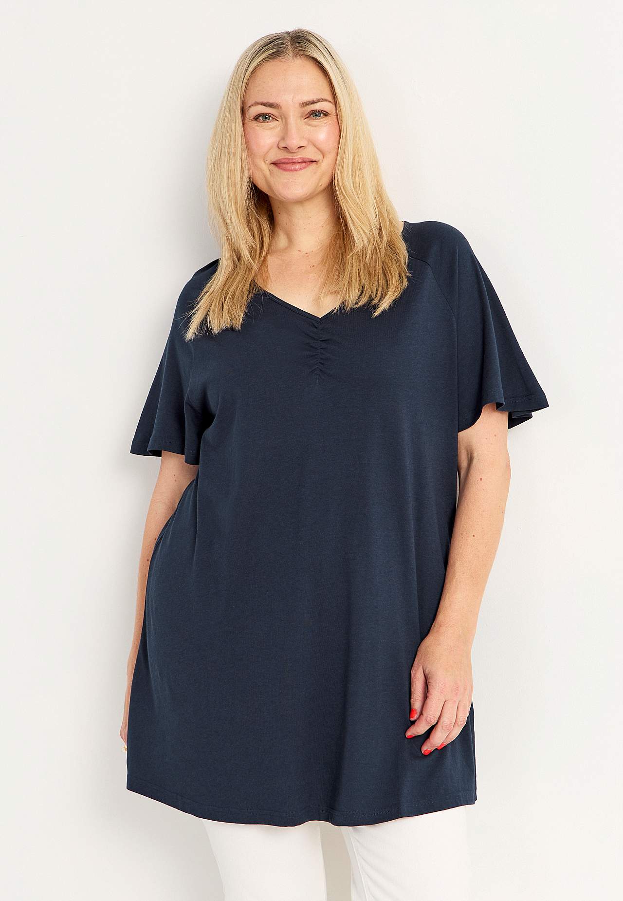 Jersey tuniek met korte mouwen