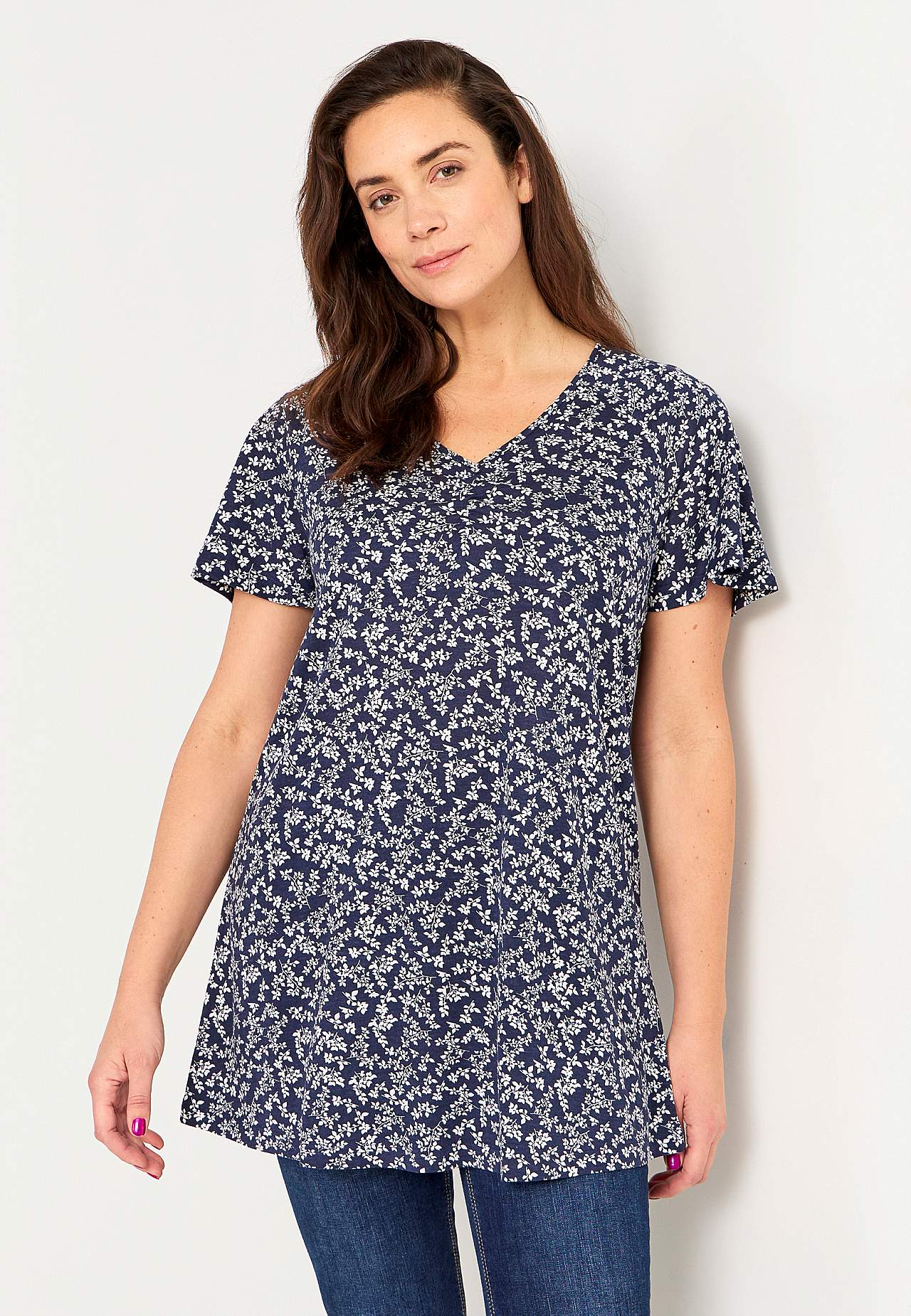 Jersey tuniek met korte mouwen