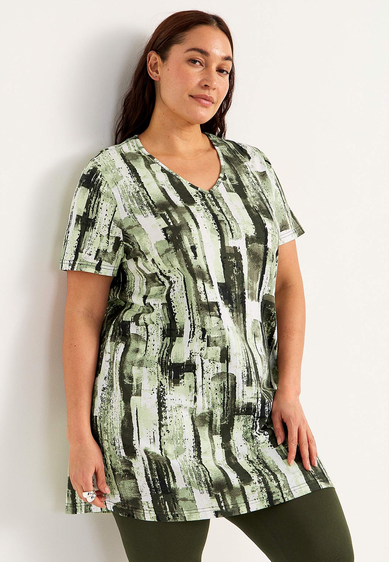 Jersey tuniek met korte mouwen Set van 2