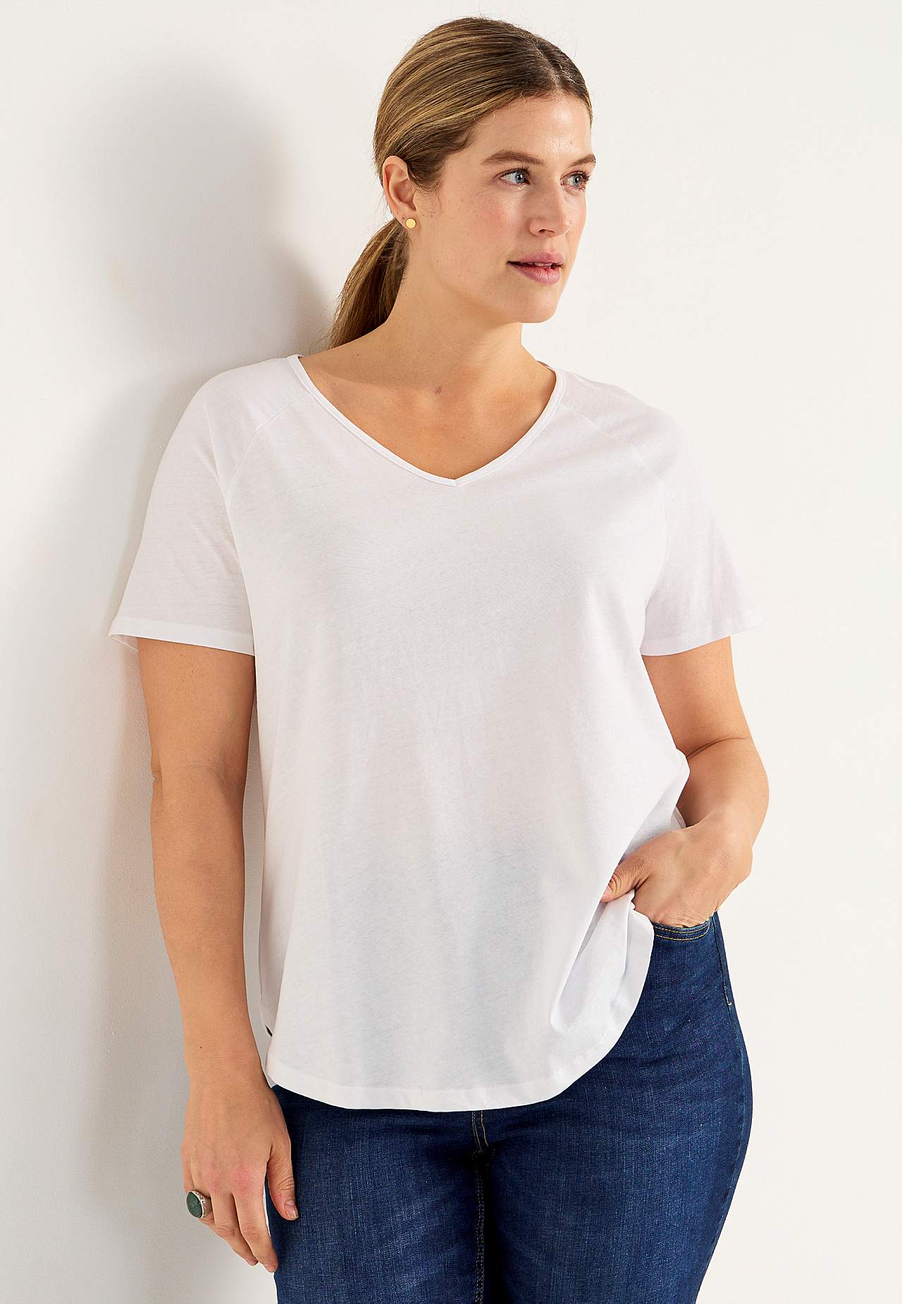 Jersey-topje met raglanmouw Set van 2