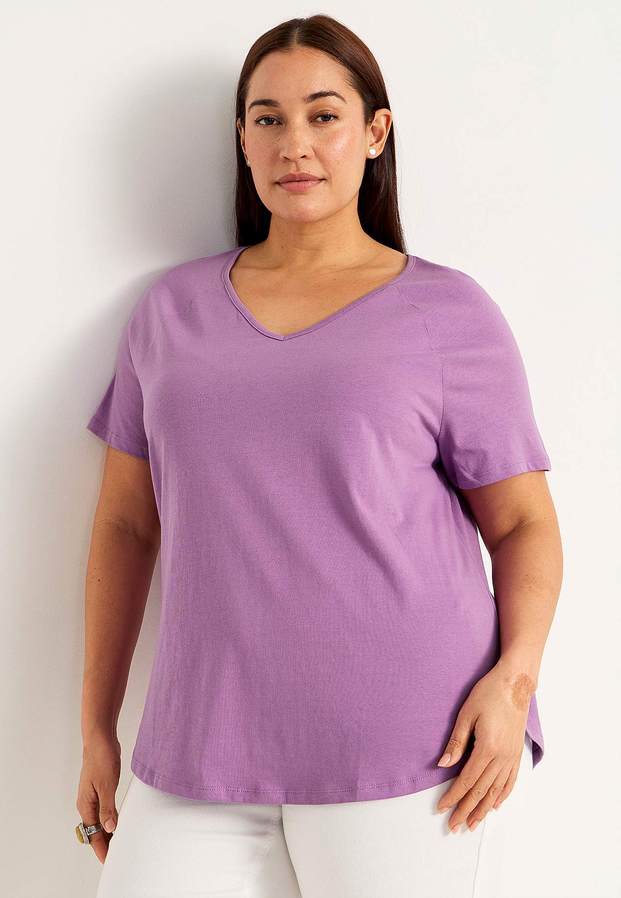 Jersey-topje met raglanmouw Set van 2