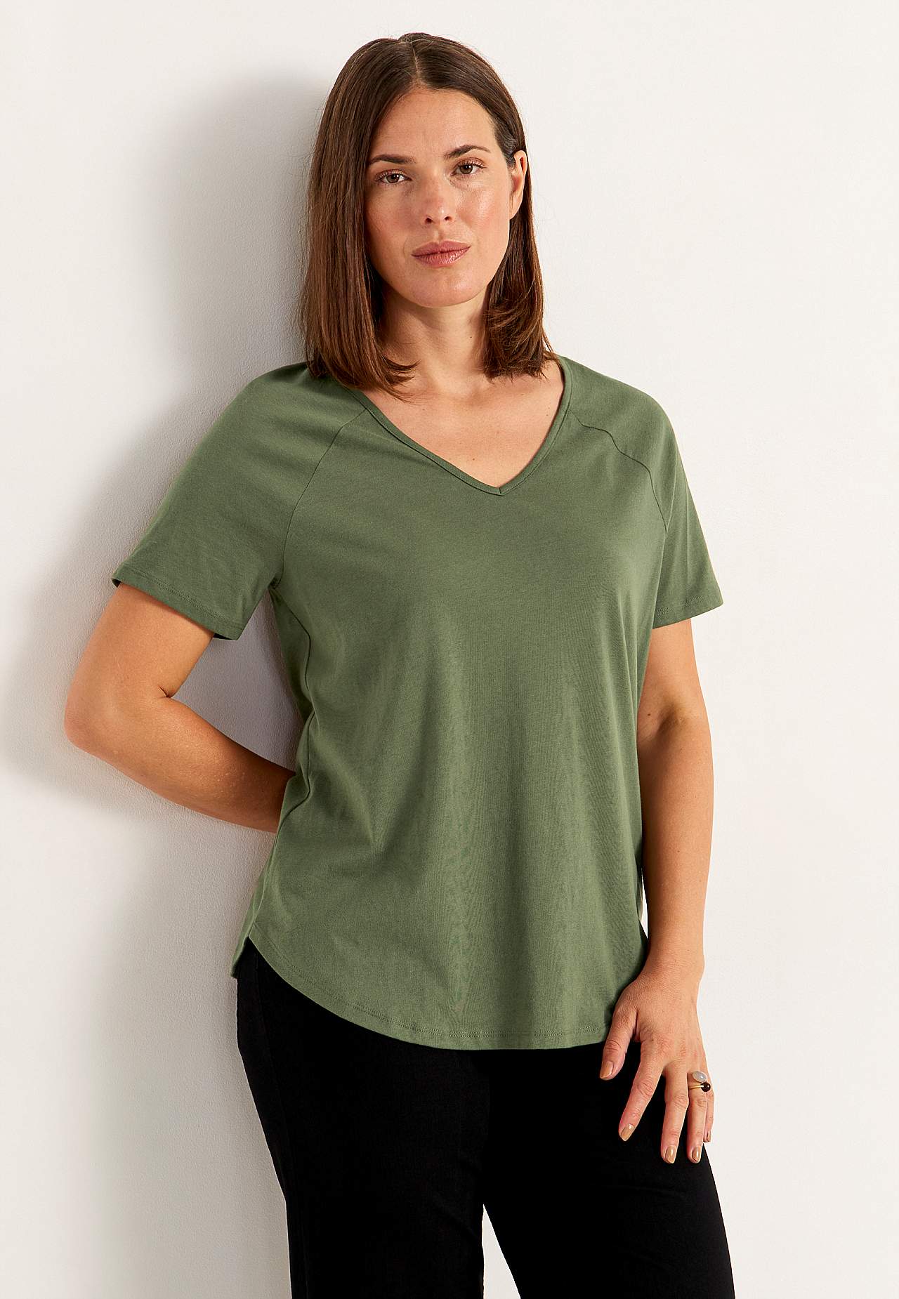 Jersey-topje met raglanmouw Set van 2