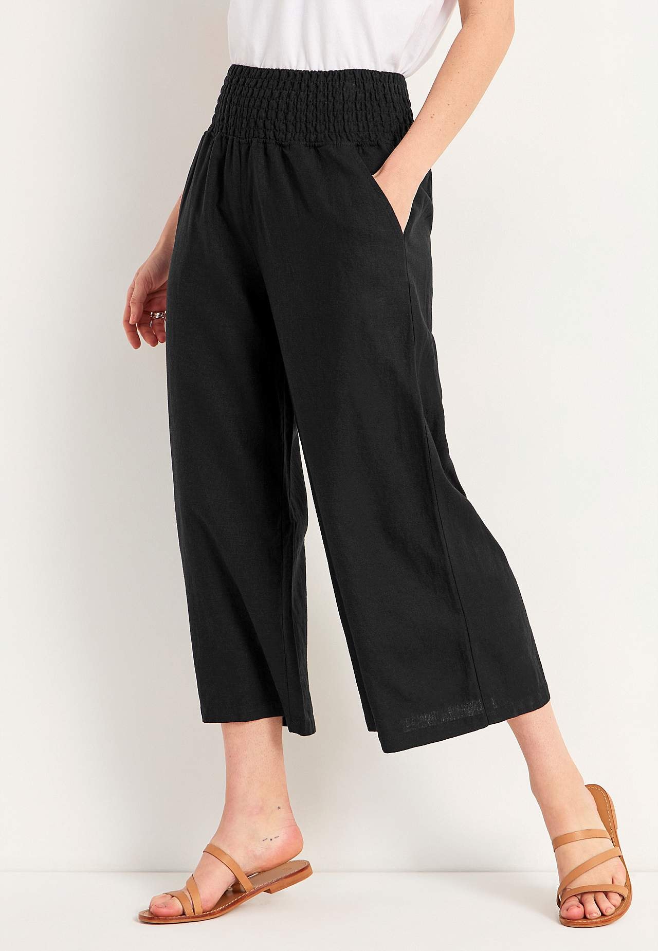 Culotte broek van linnen-mix Lisette
