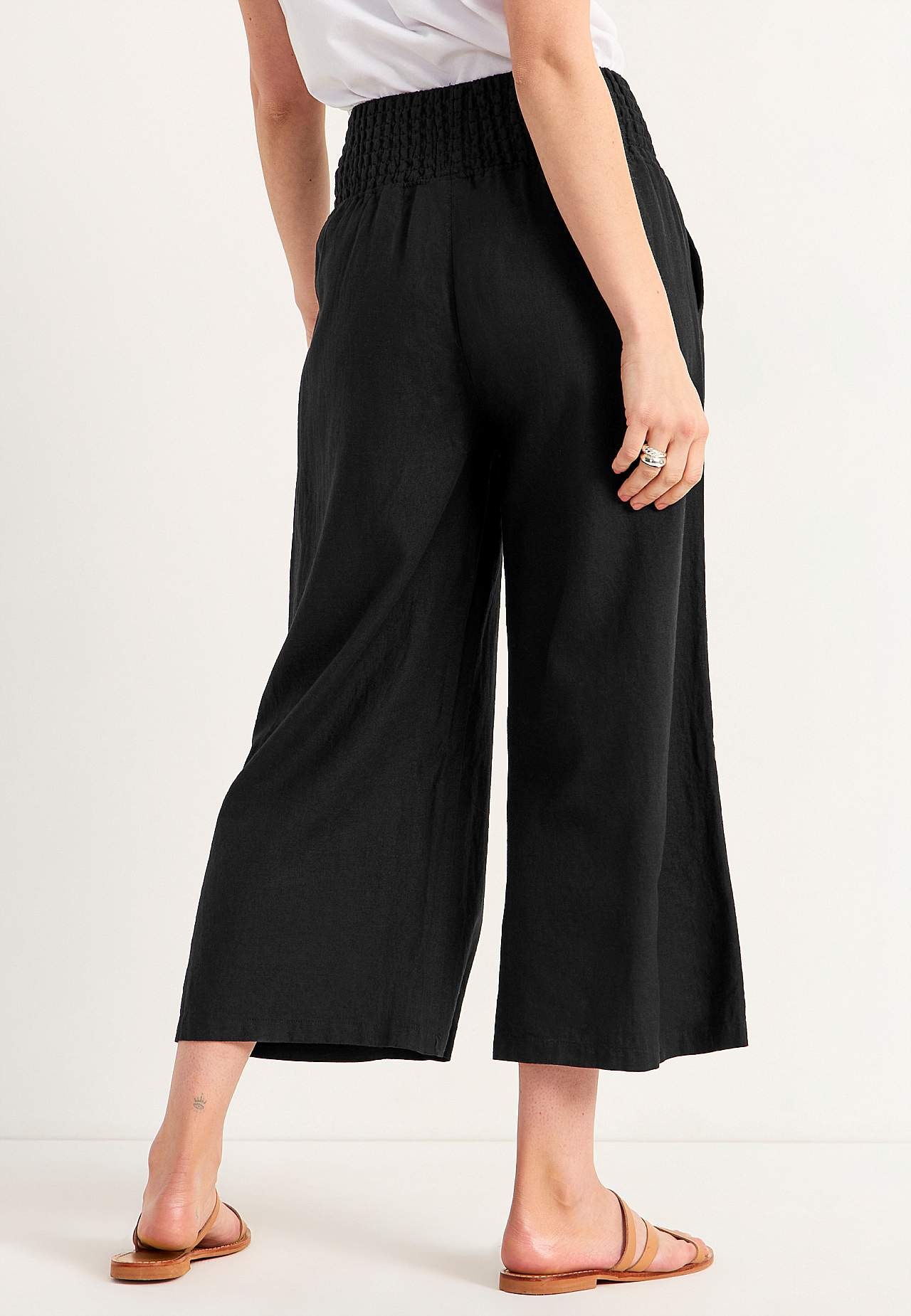 Culotte broek van linnen-mix Lisette