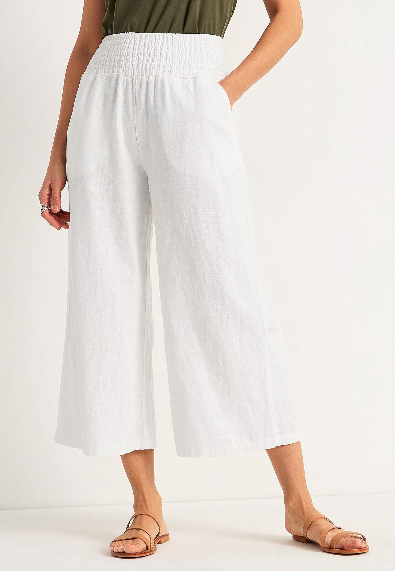 Culotte broek van linnen-mix Lisette