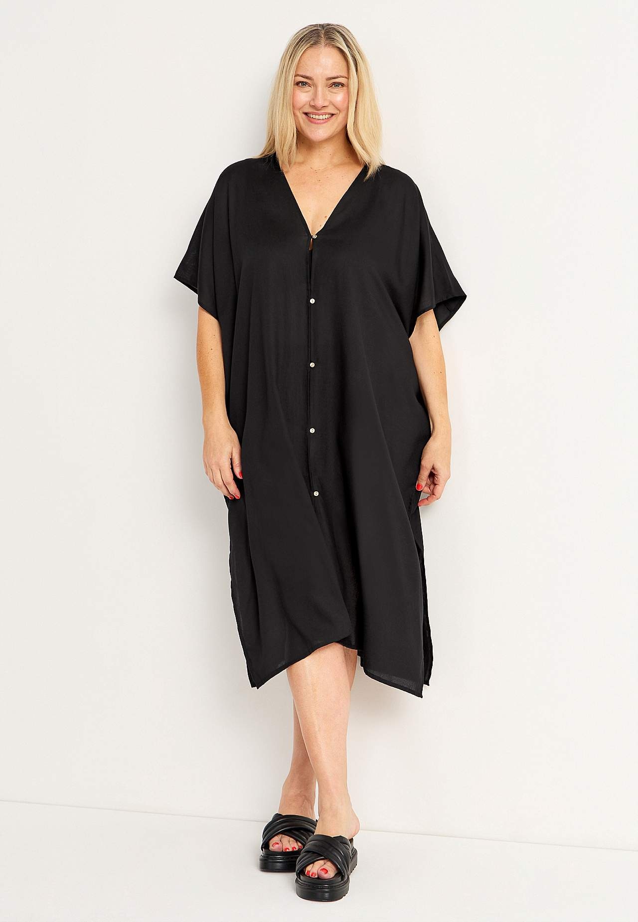 Strandkaftan met knoppen