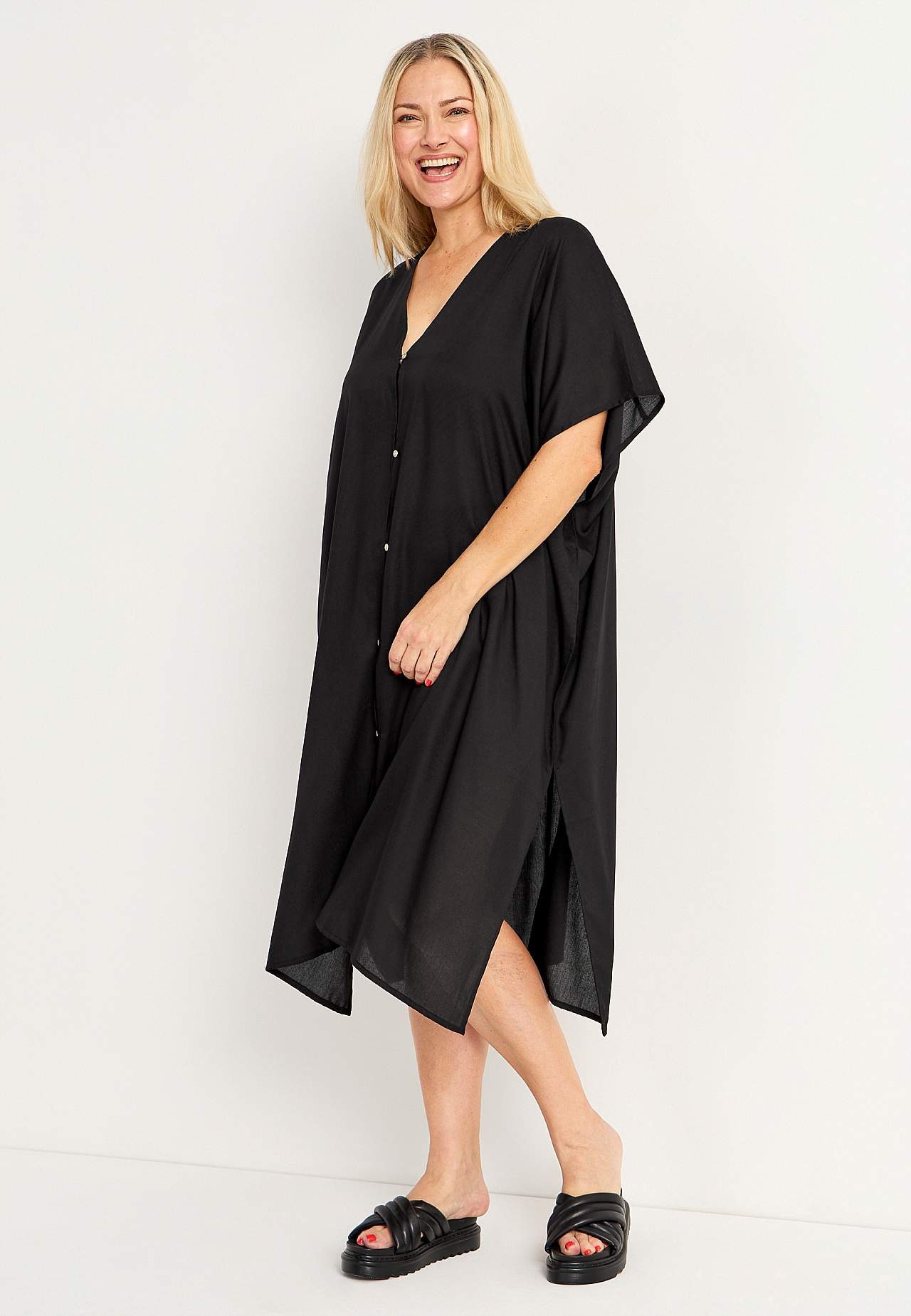 Strandkaftan met knoppen