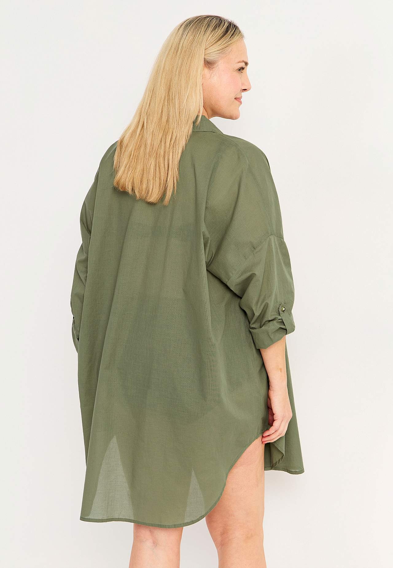 Strandshirt met opvouwbare mouwen
