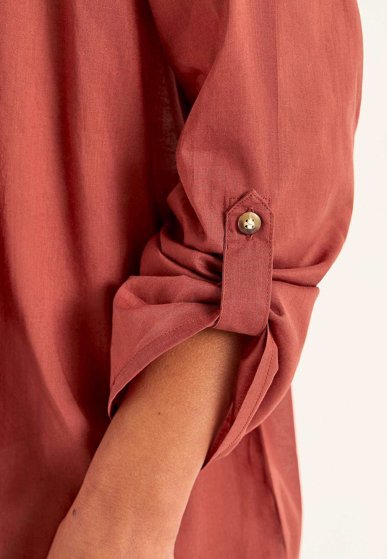 Strandshirt met opvouwbare mouwen