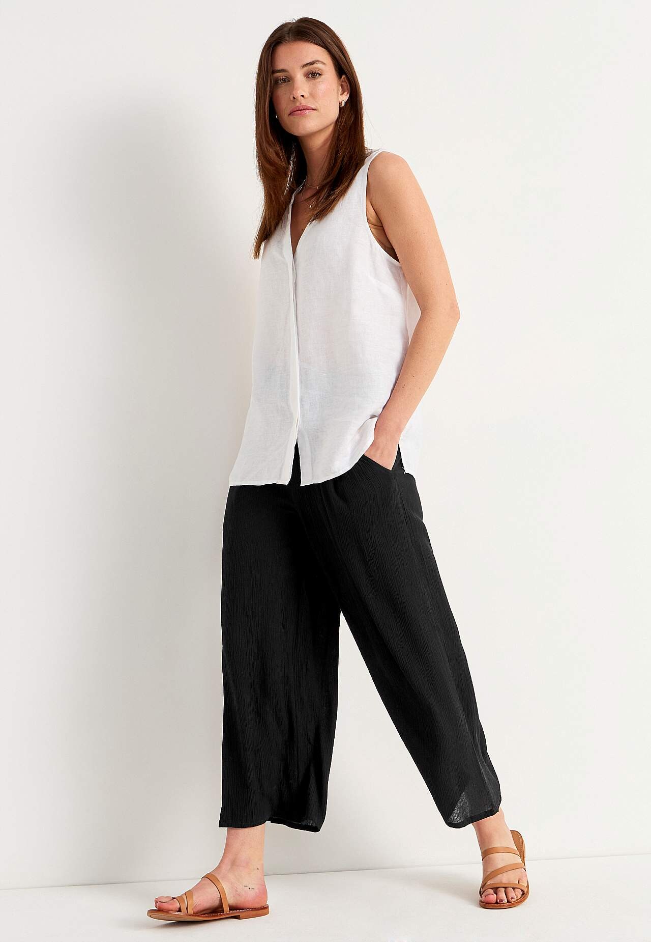 Van crèpe culotte broek