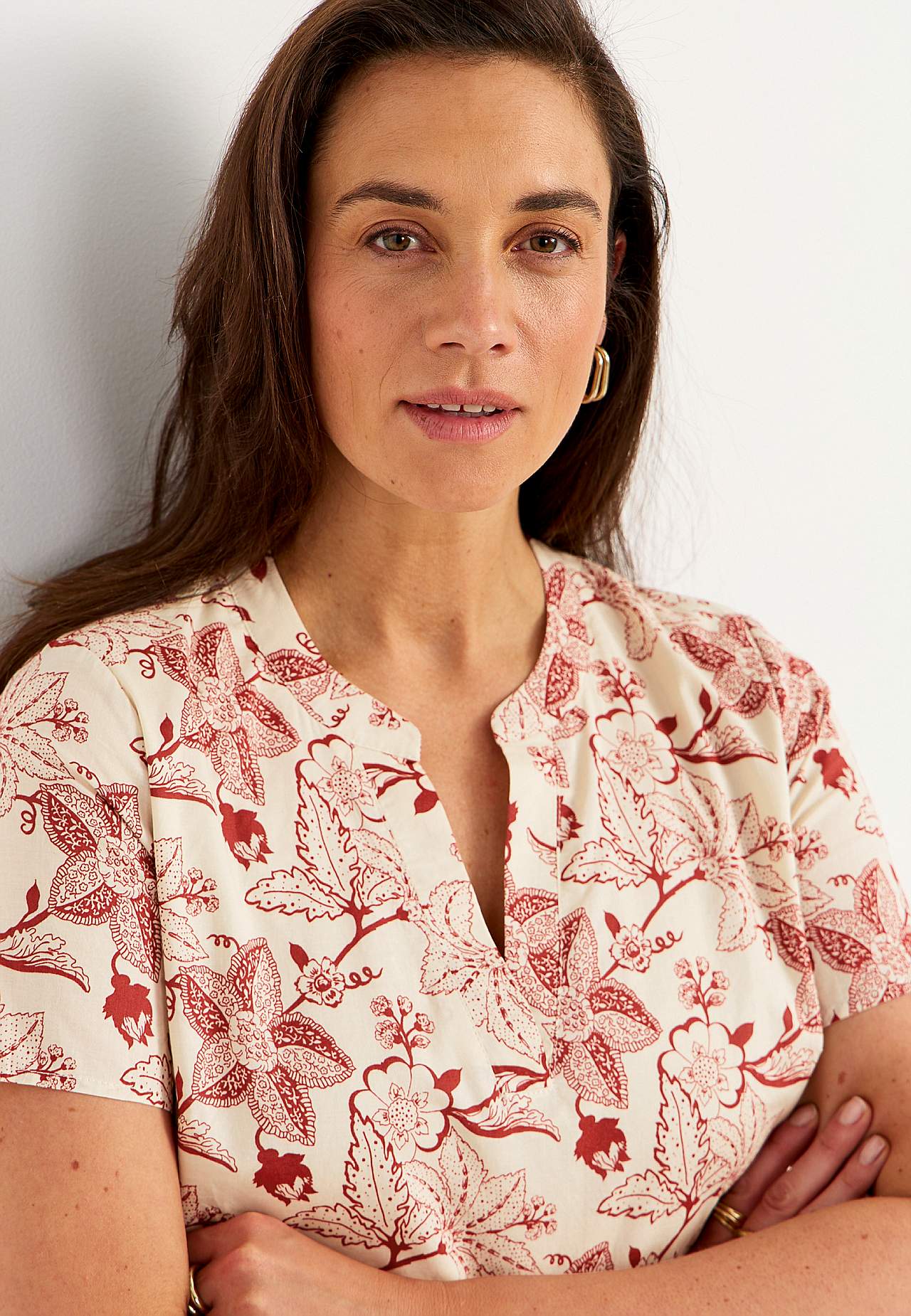 Katoenen jurk met volant