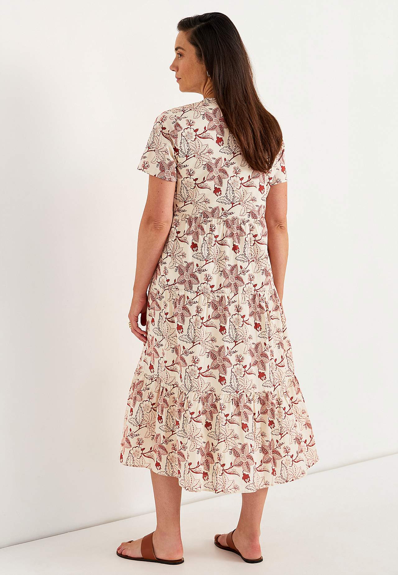 Katoenen jurk met volant