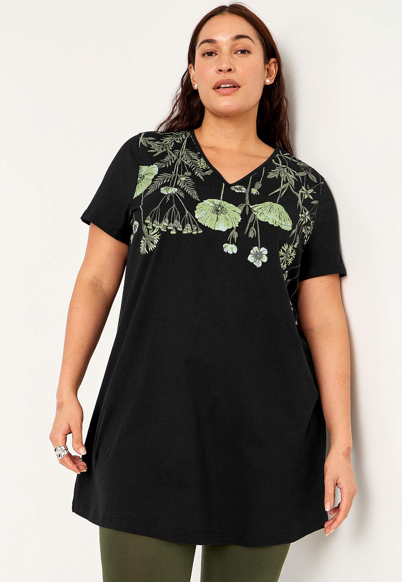 Patroonvormige jersey tunieken Barbro Set van 2