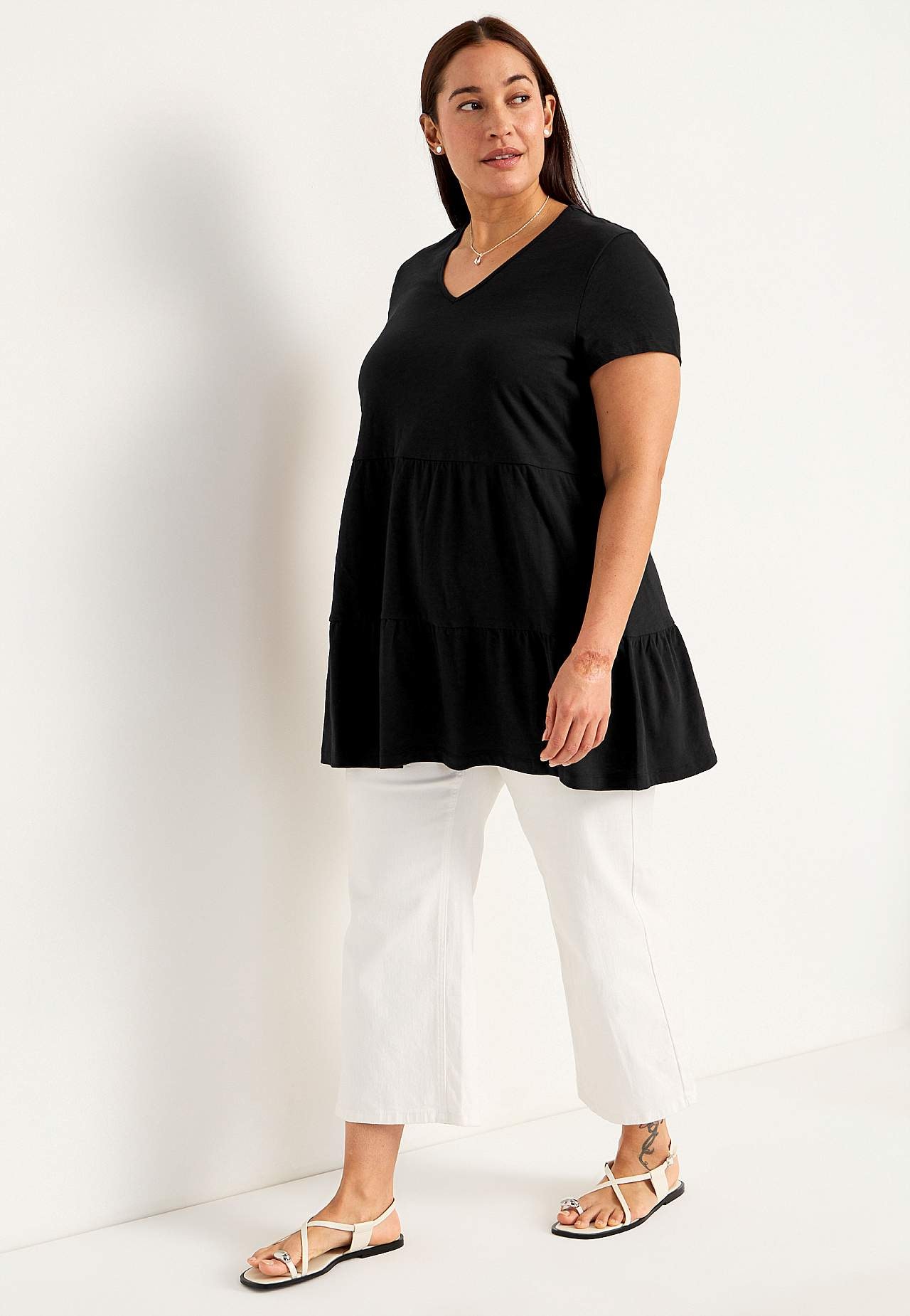 Jersey tuniek met ruche Viola