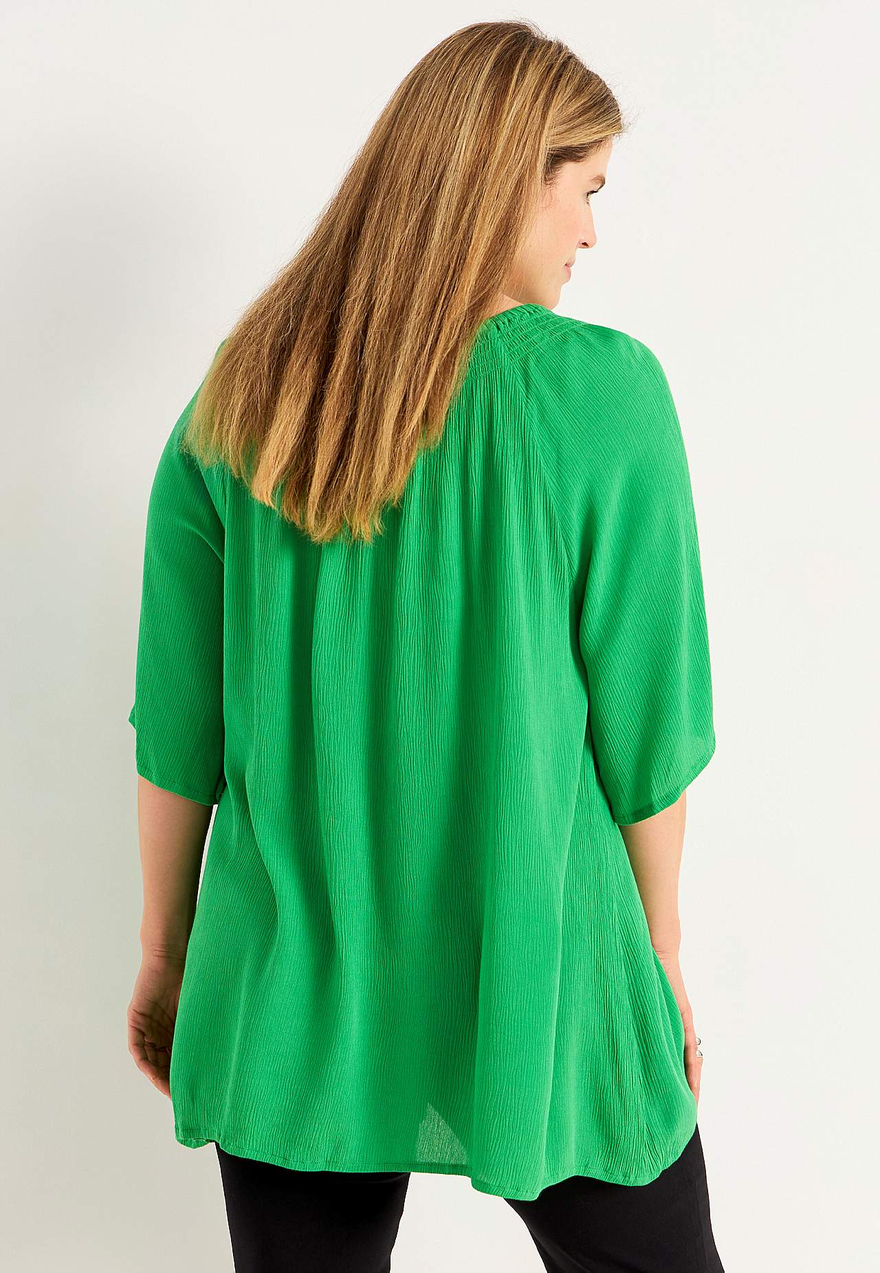 Tuniek van viscose-crêpe