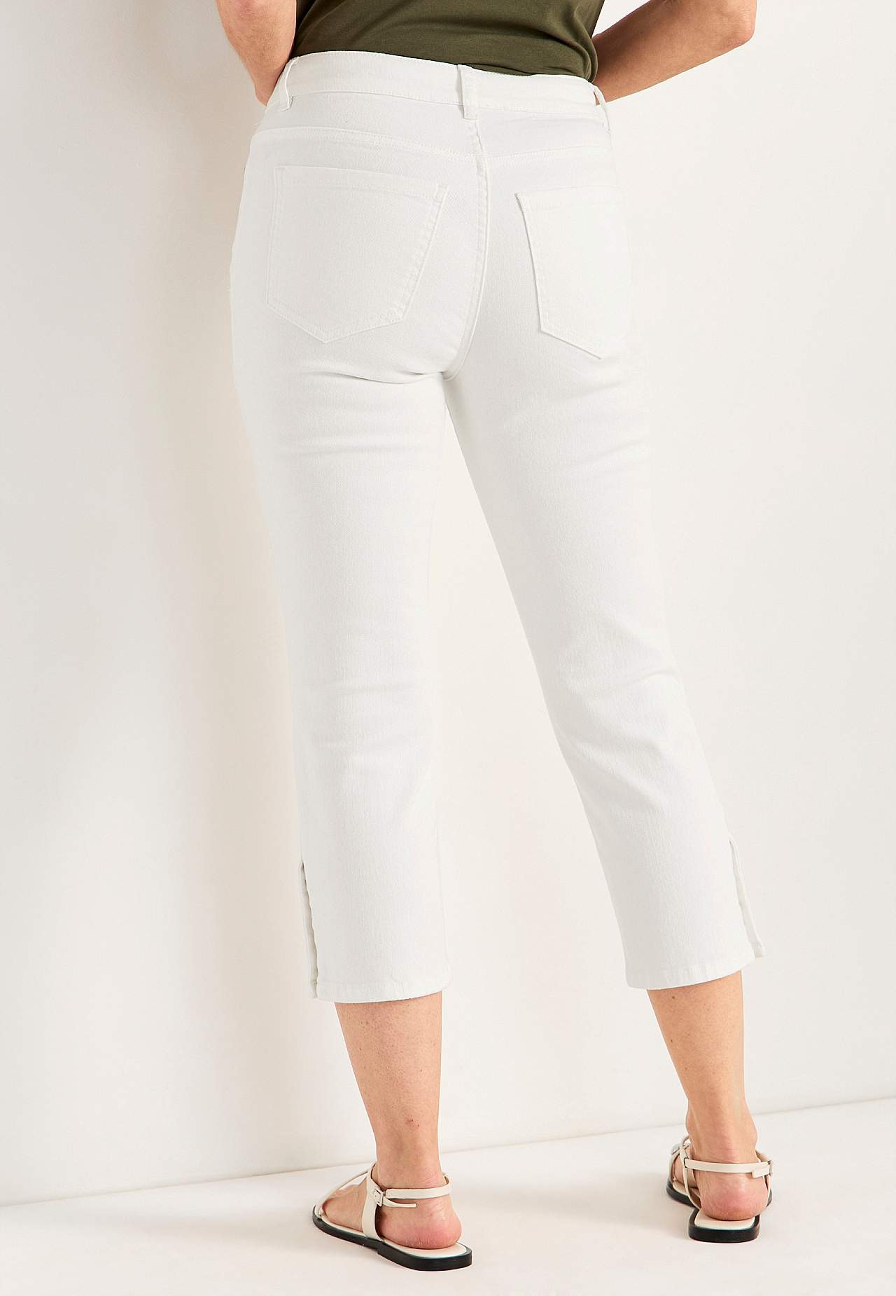 Cropped jeans met vijf zakken ontwerp