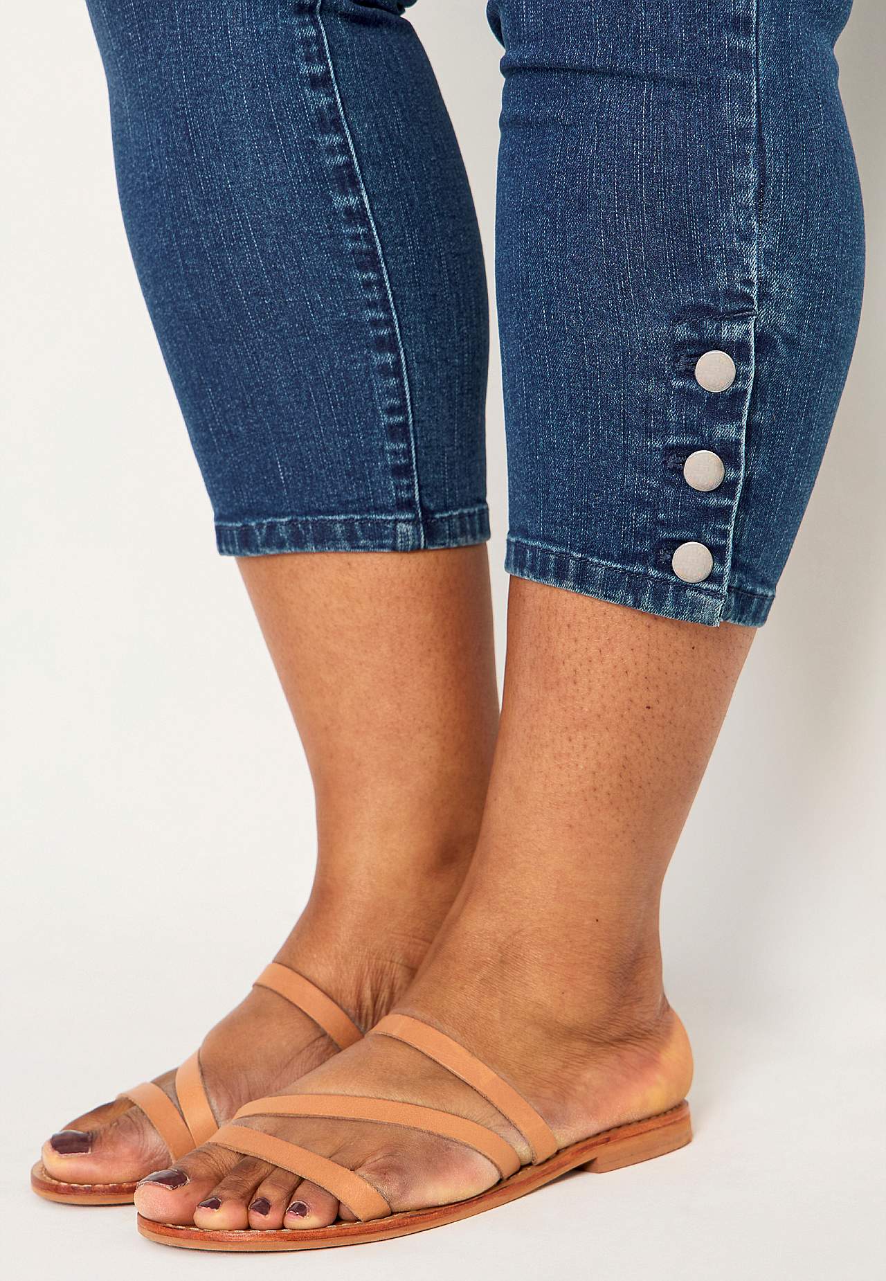 Cropped jeans met vijf zakken ontwerp