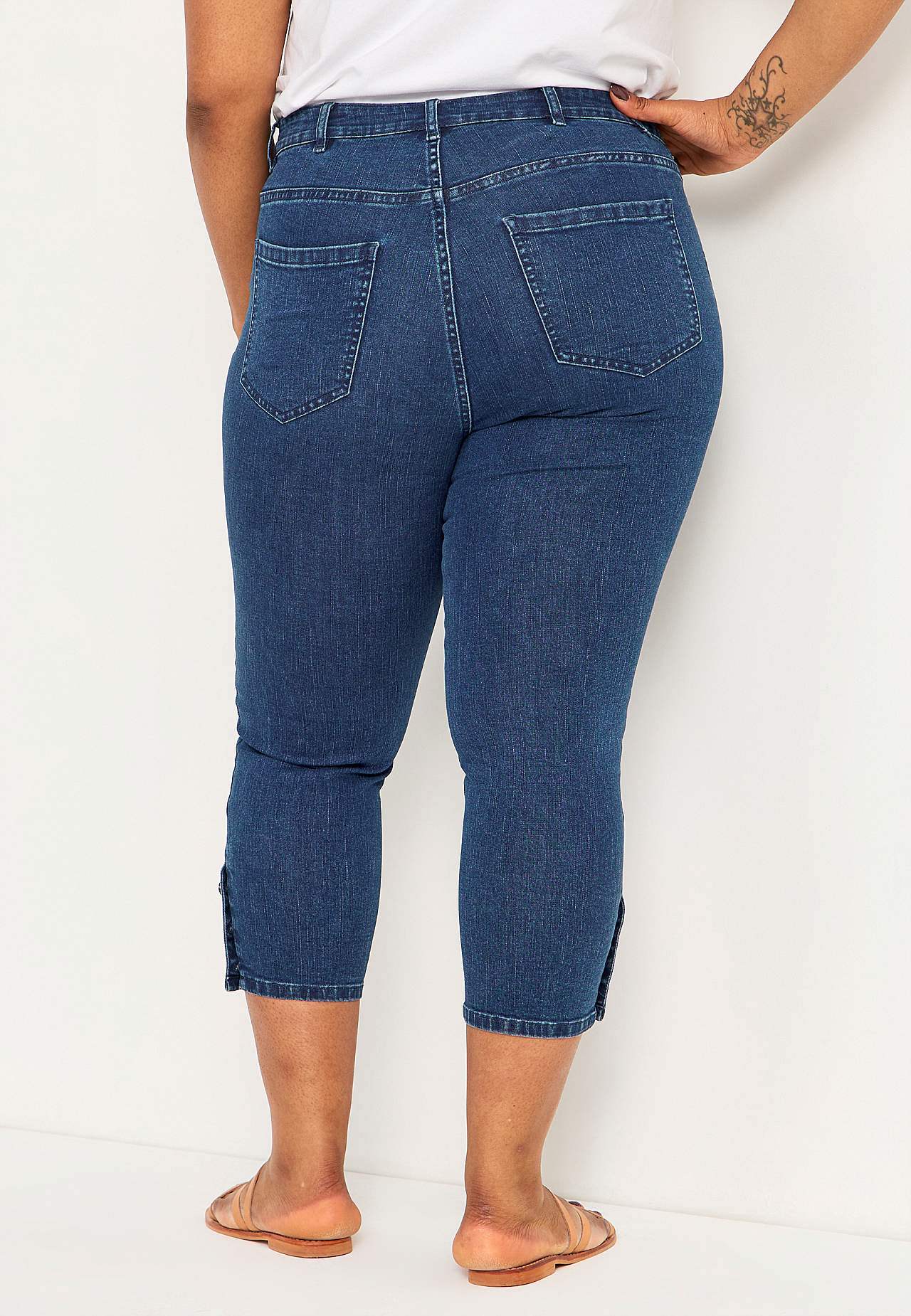 Cropped jeans met vijf zakken ontwerp