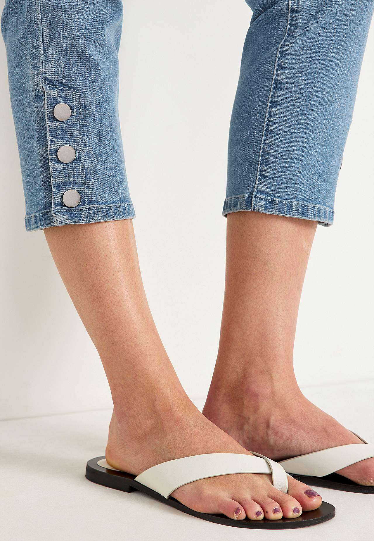 Cropped jeans met vijf zakken ontwerp