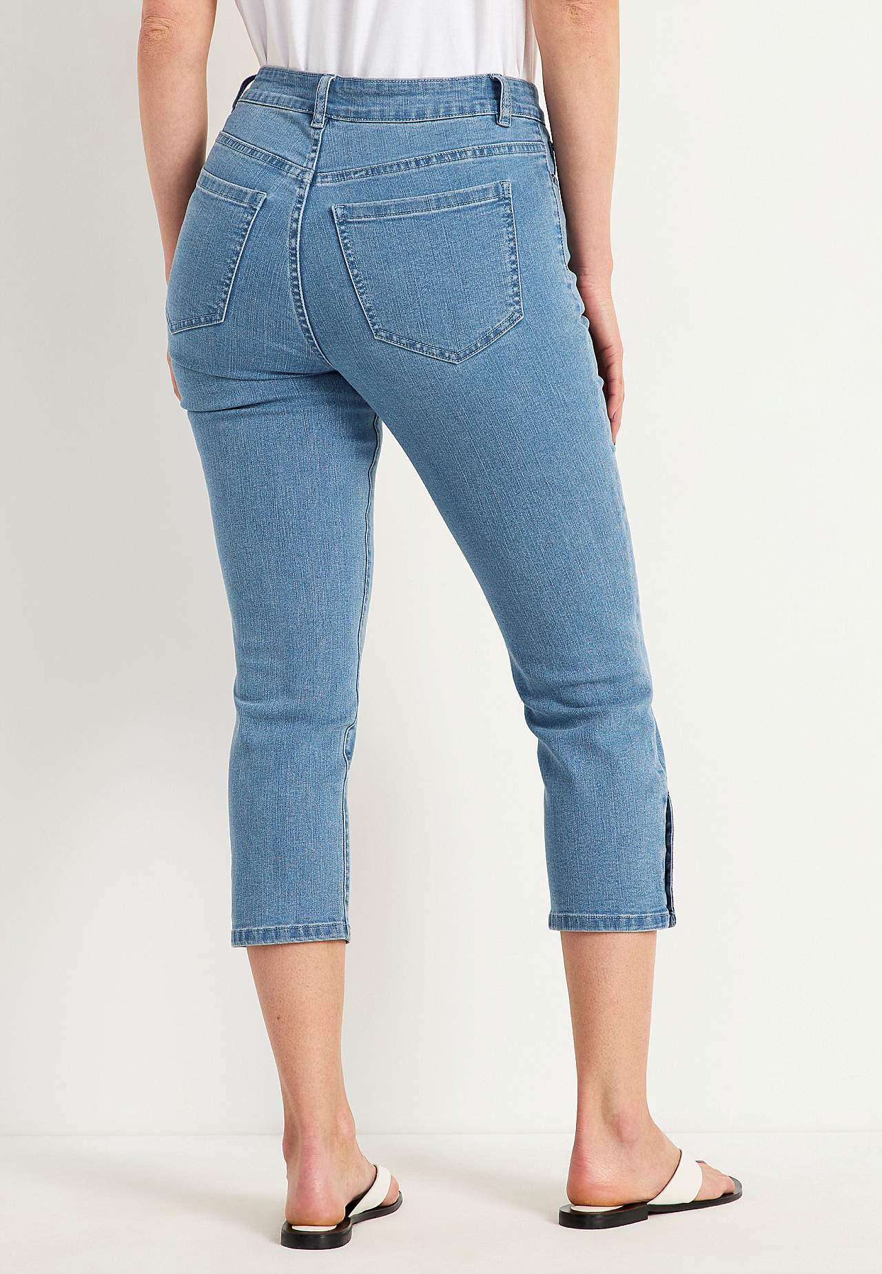 Cropped jeans met vijf zakken ontwerp