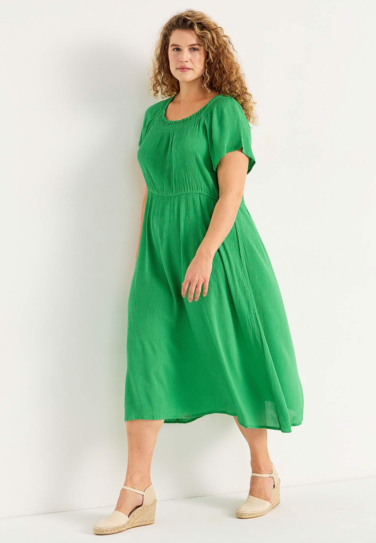 Jurk van viscose-crêpe Ally