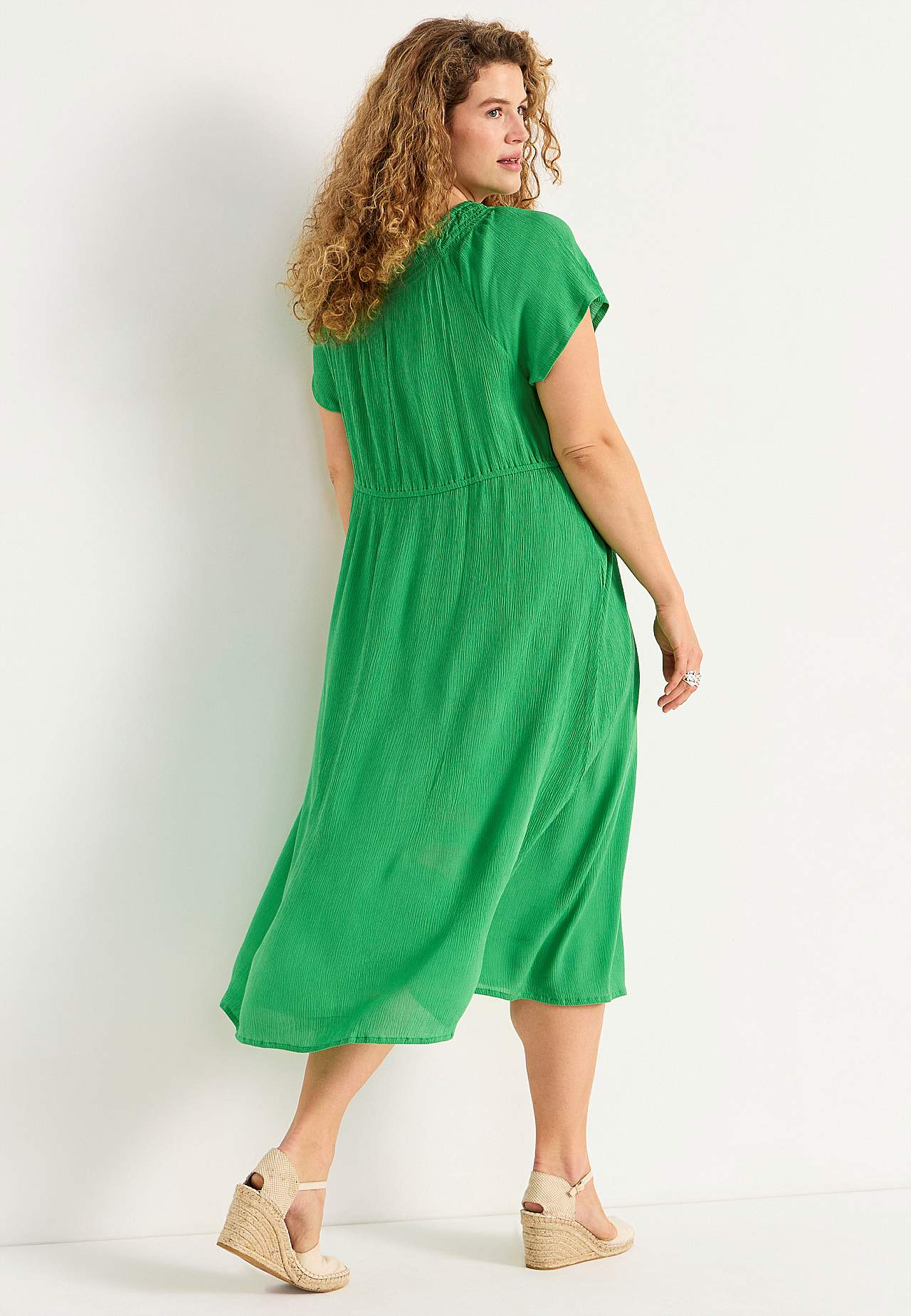 Jurk van viscose-crêpe Ally