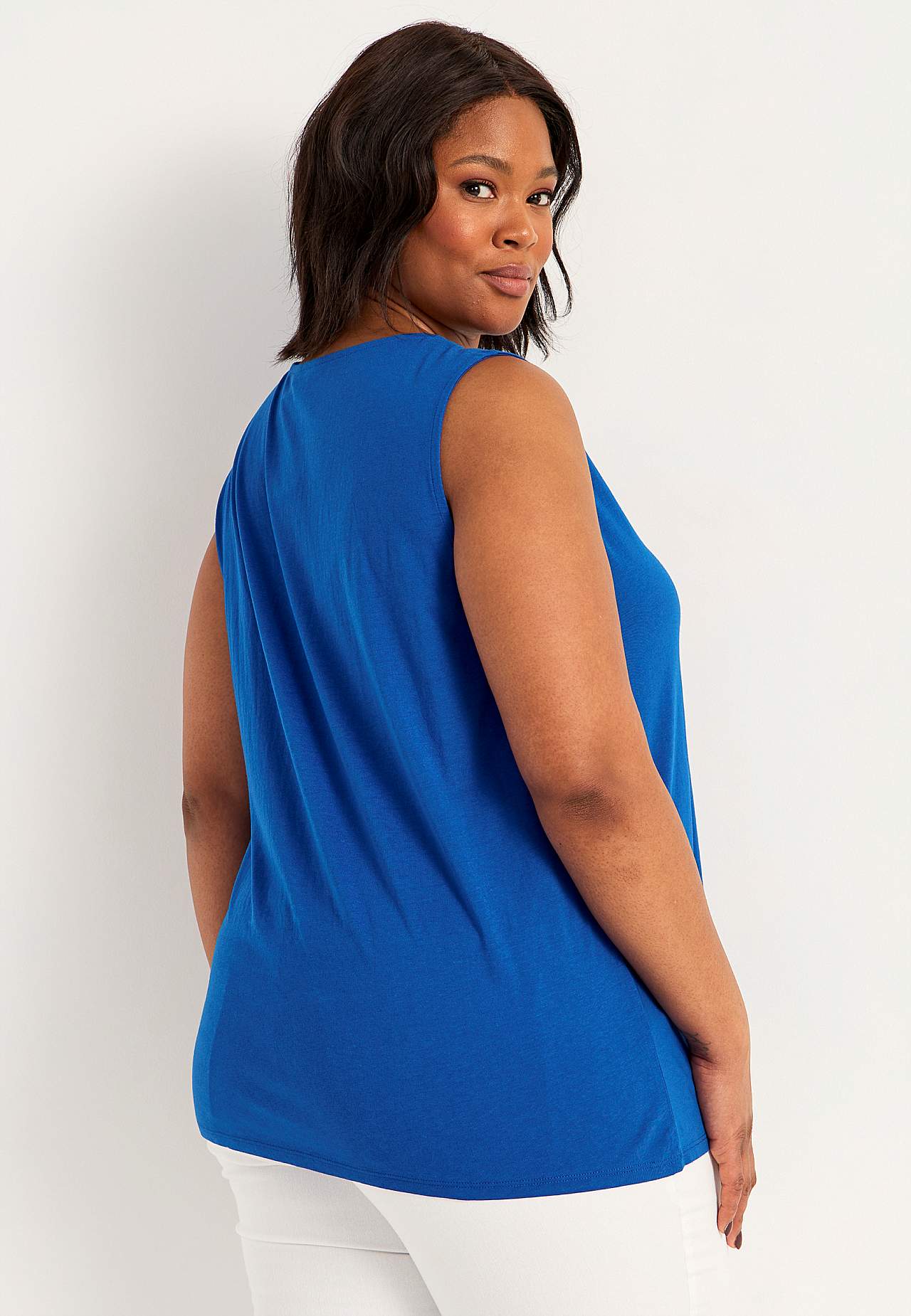 Tanktop met decoratieve plooien