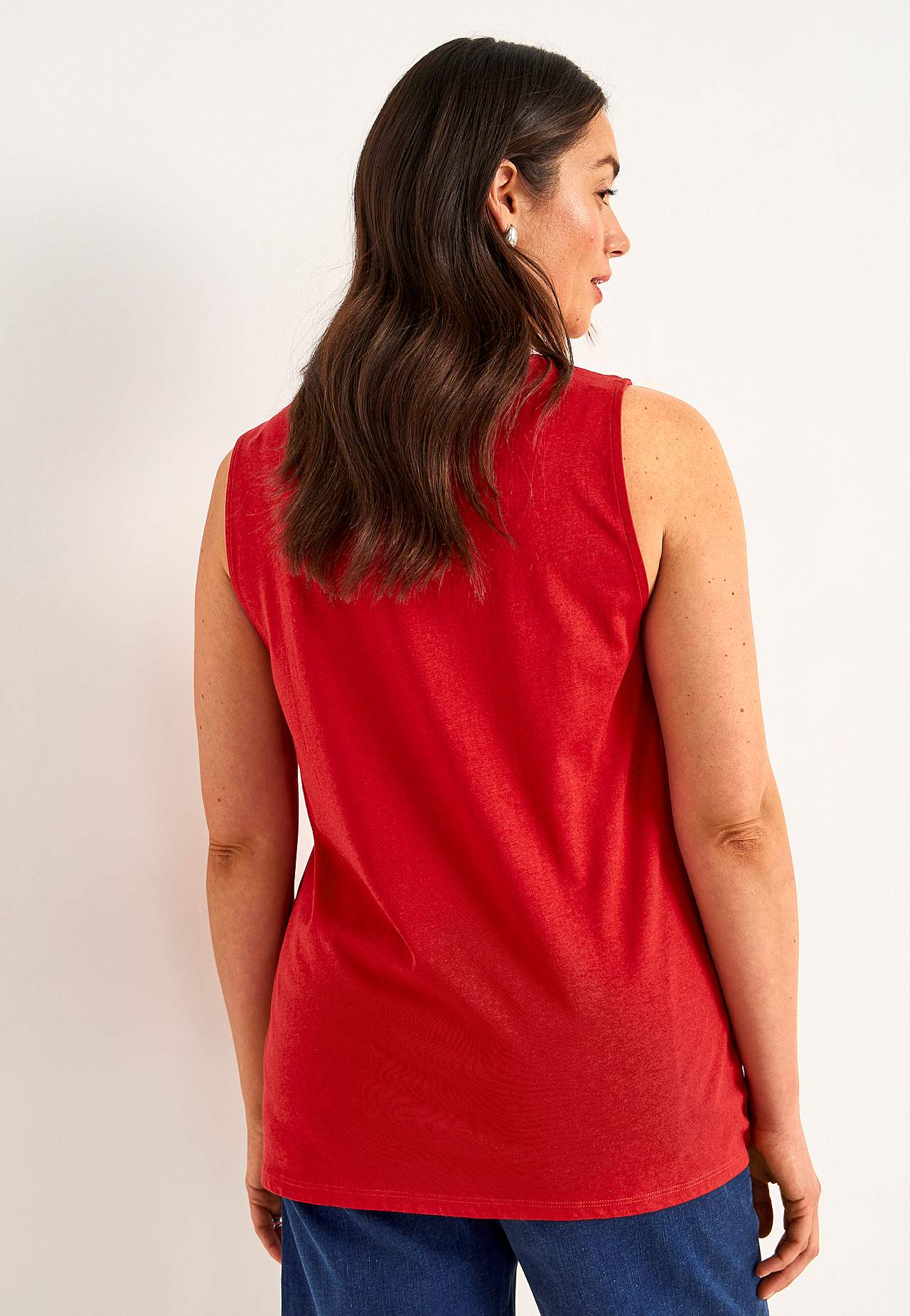 Tanktop met decoratieve plooien