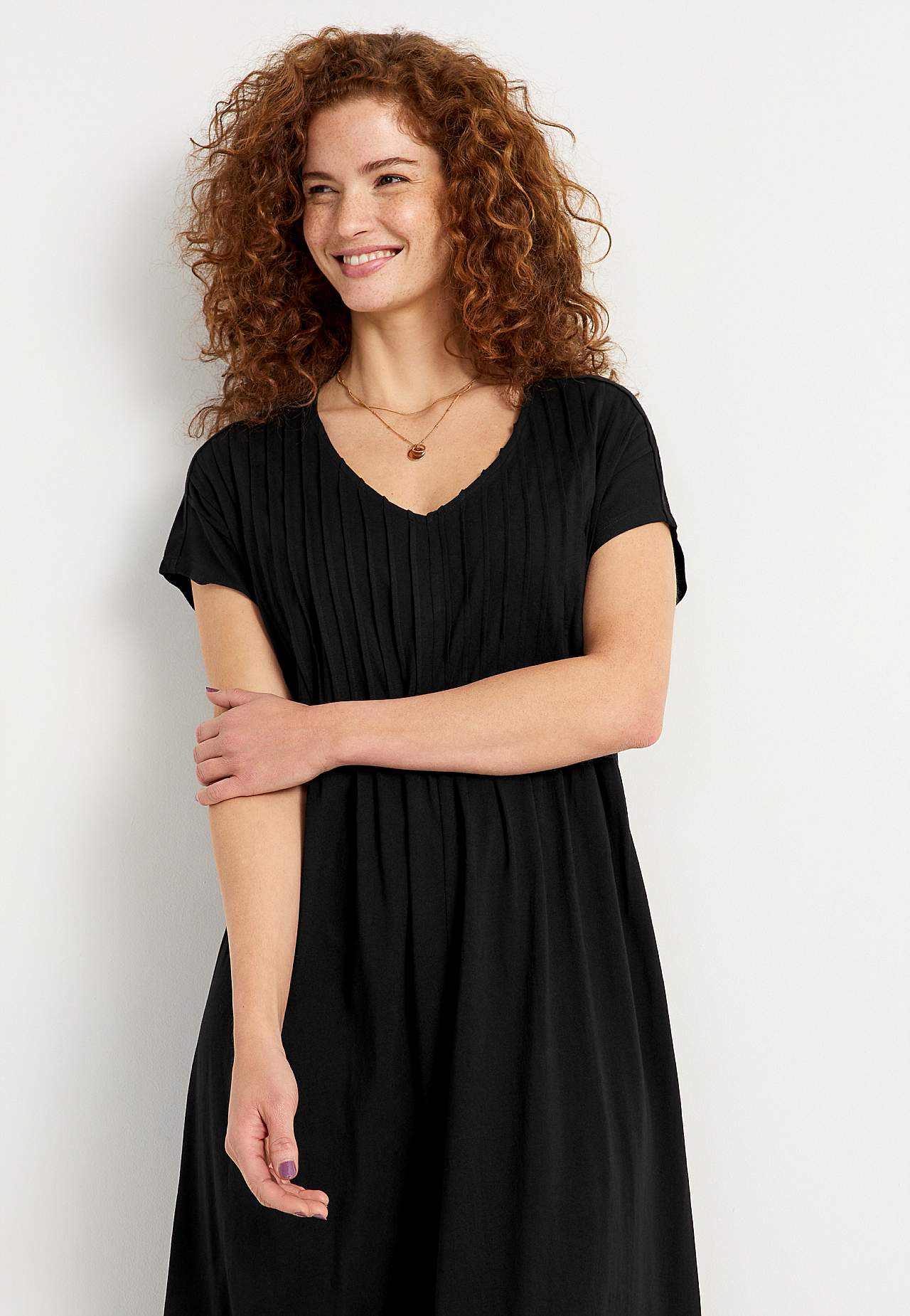 Kaftanjurk van tricot