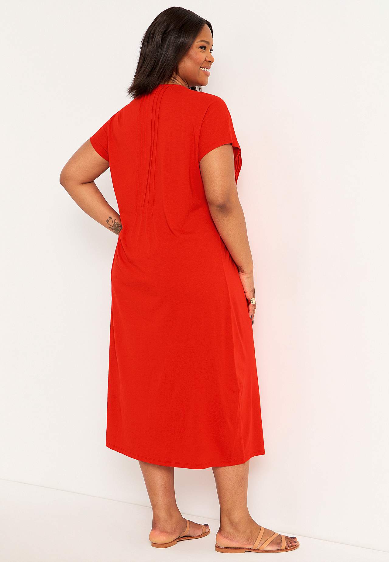 Kaftanjurk van tricot