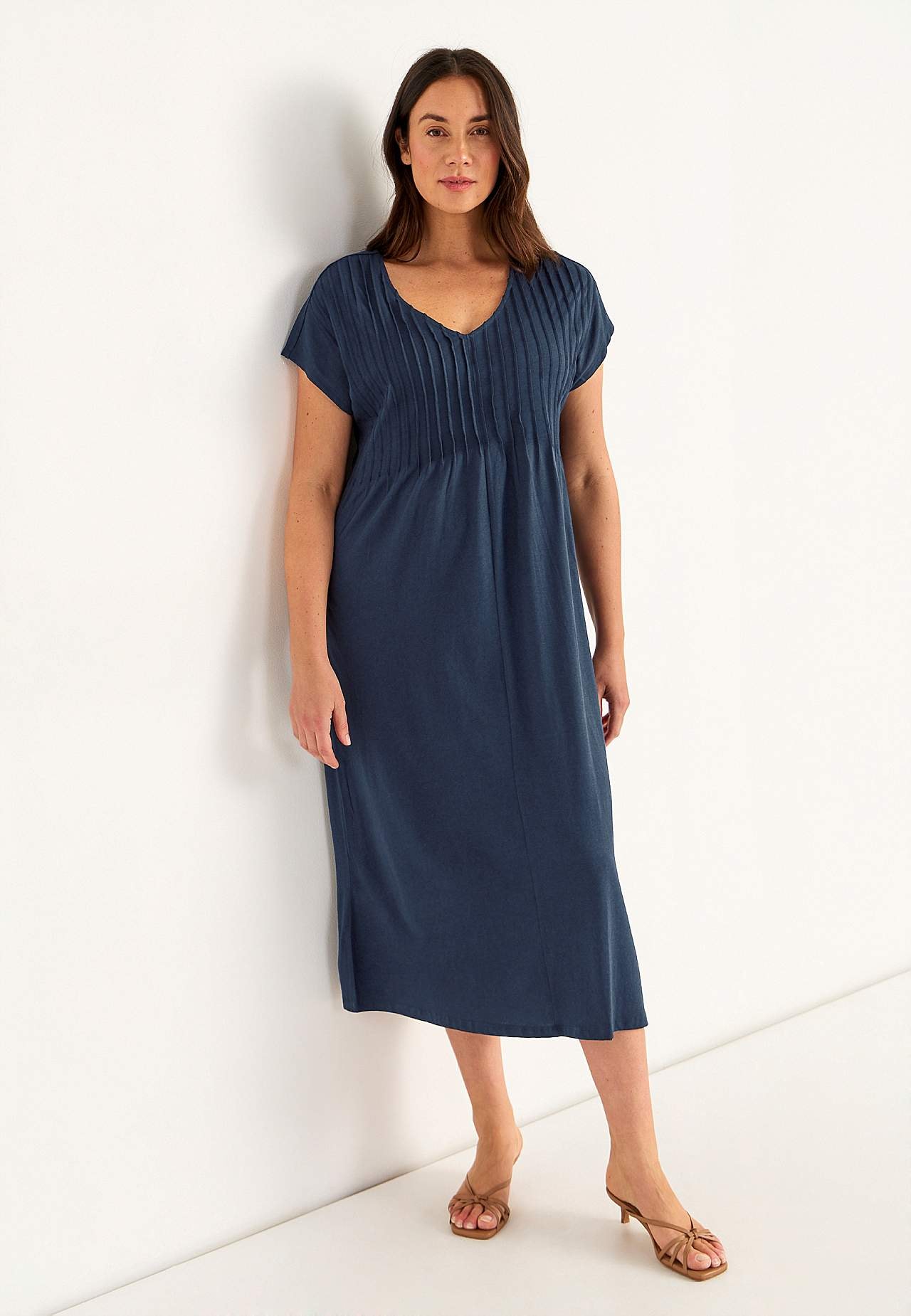 Kaftanjurk van tricot