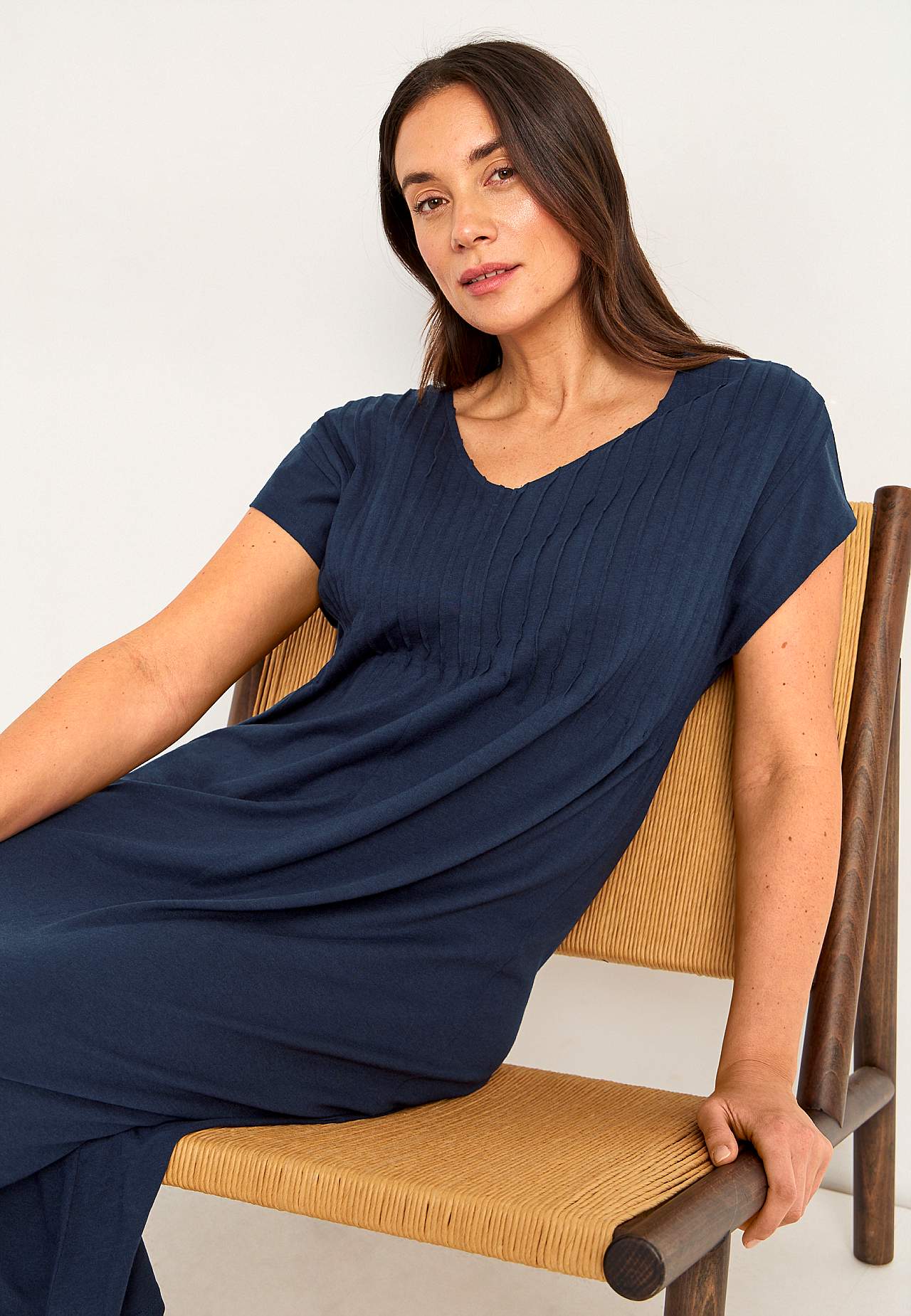 Kaftanjurk van tricot
