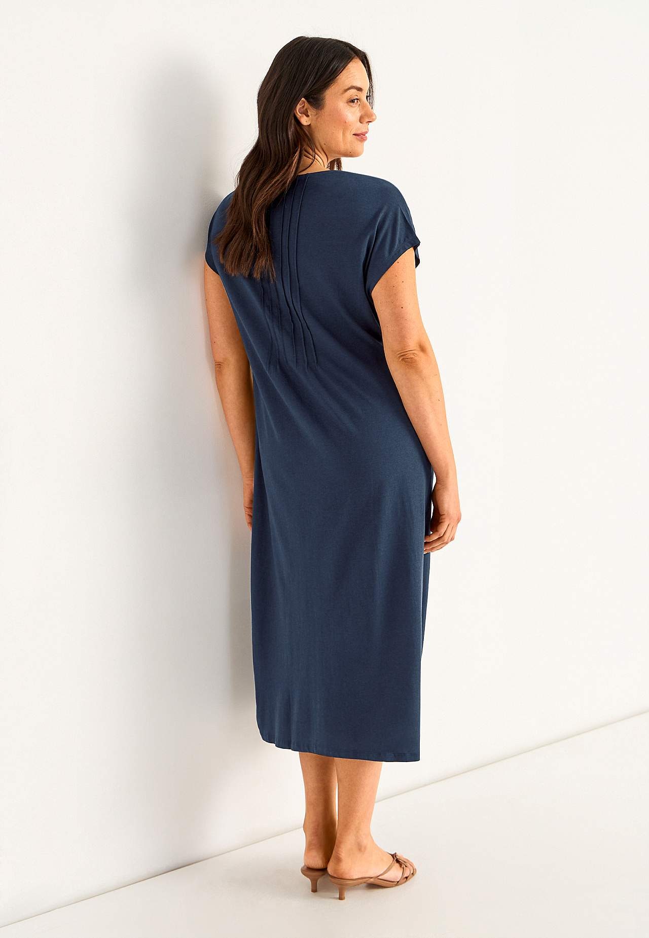 Kaftanjurk van tricot