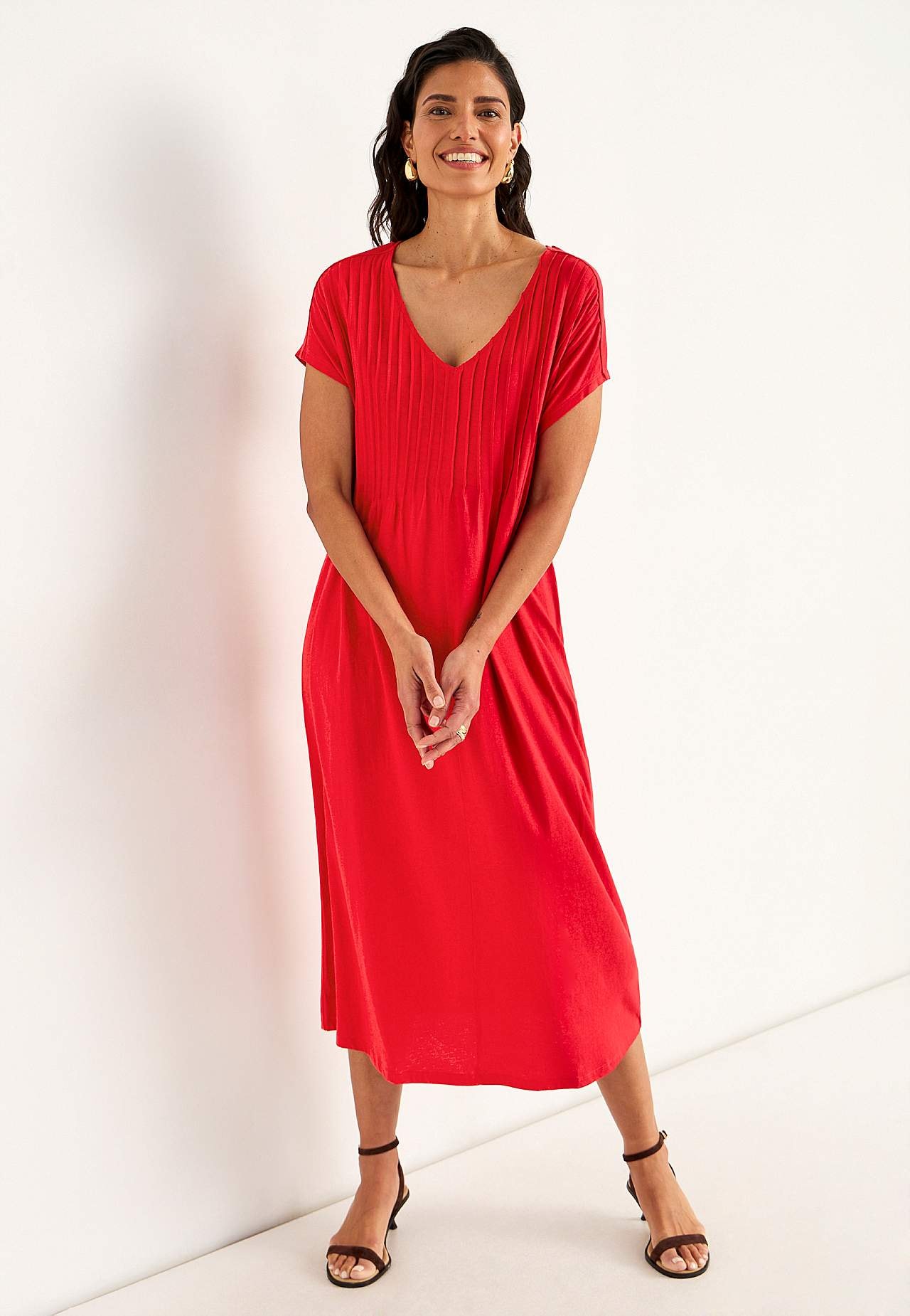 Kaftanjurk van tricot