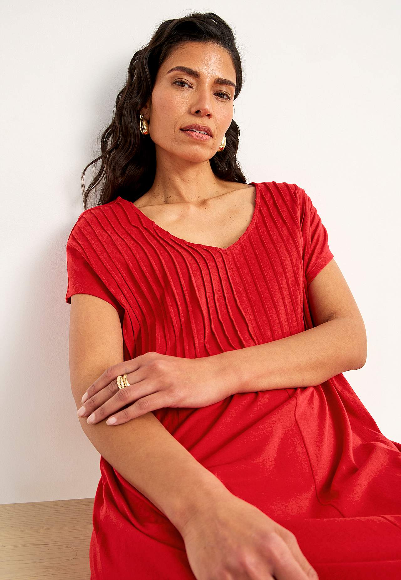 Kaftanjurk van tricot