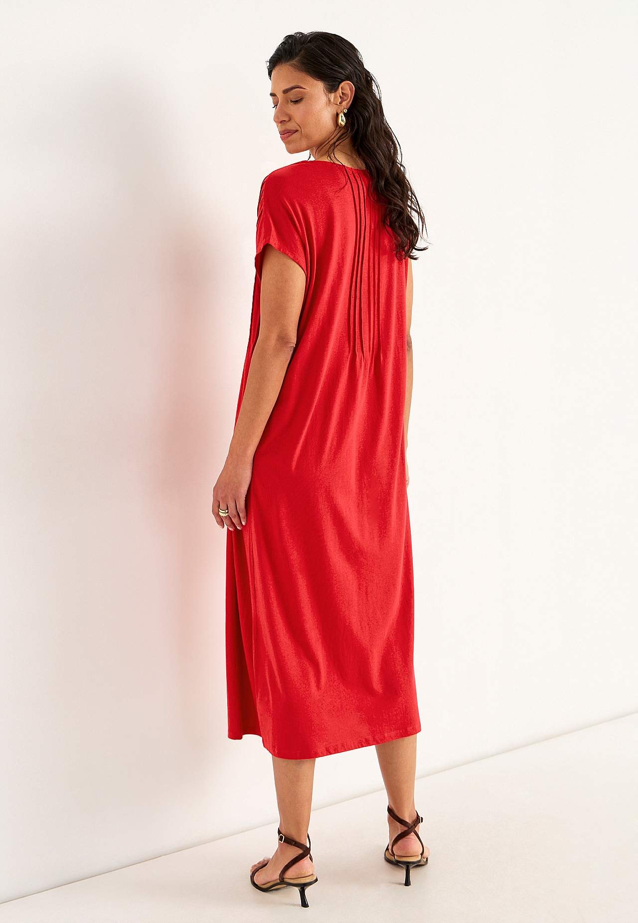 Kaftanjurk van tricot