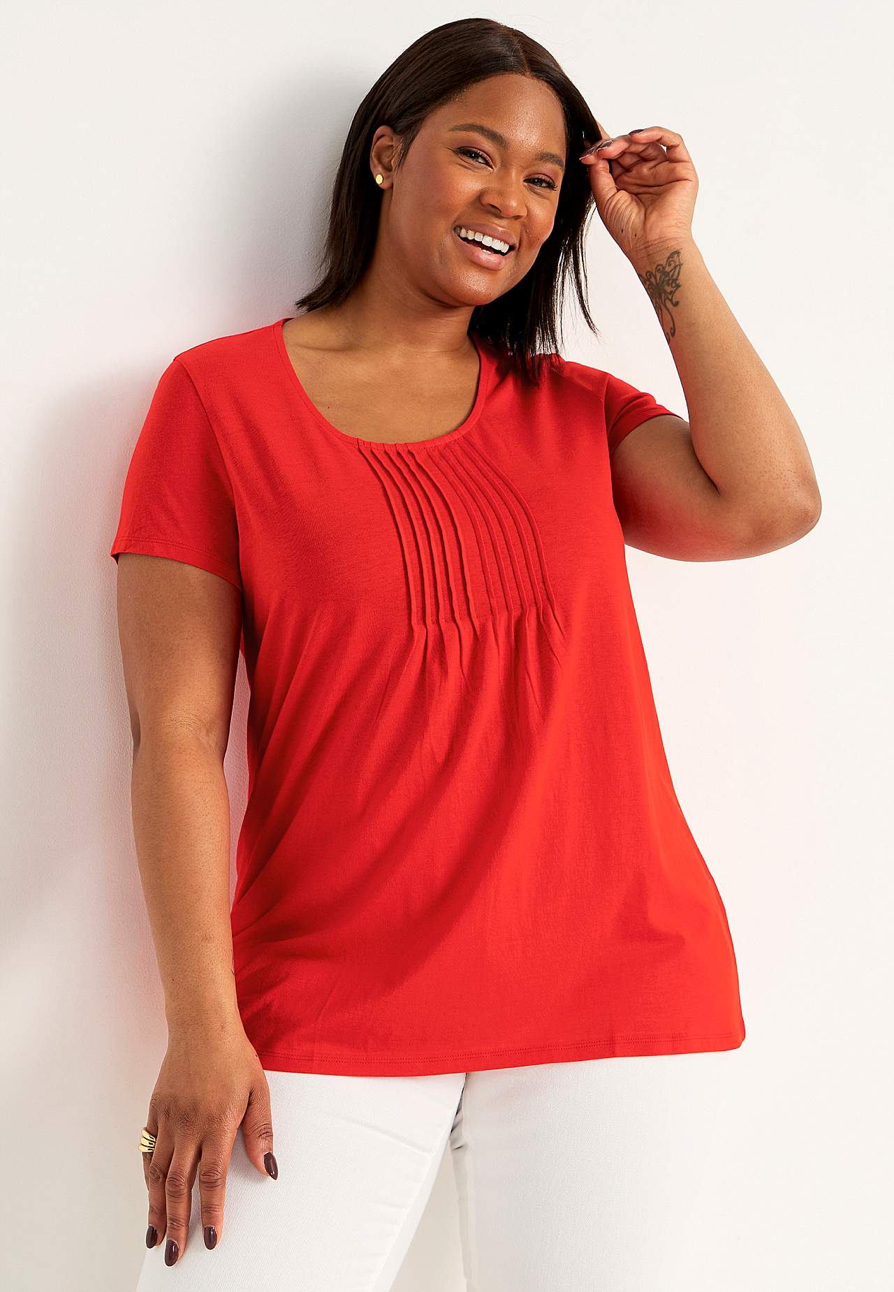 Jersey tuniek met korte mouwen