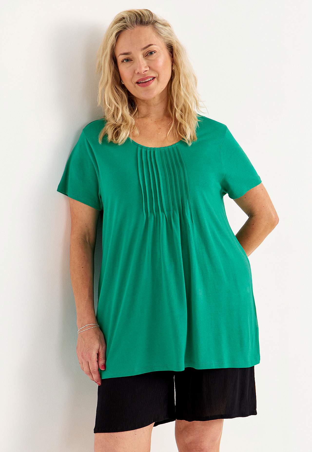 Jersey tuniek met korte mouwen