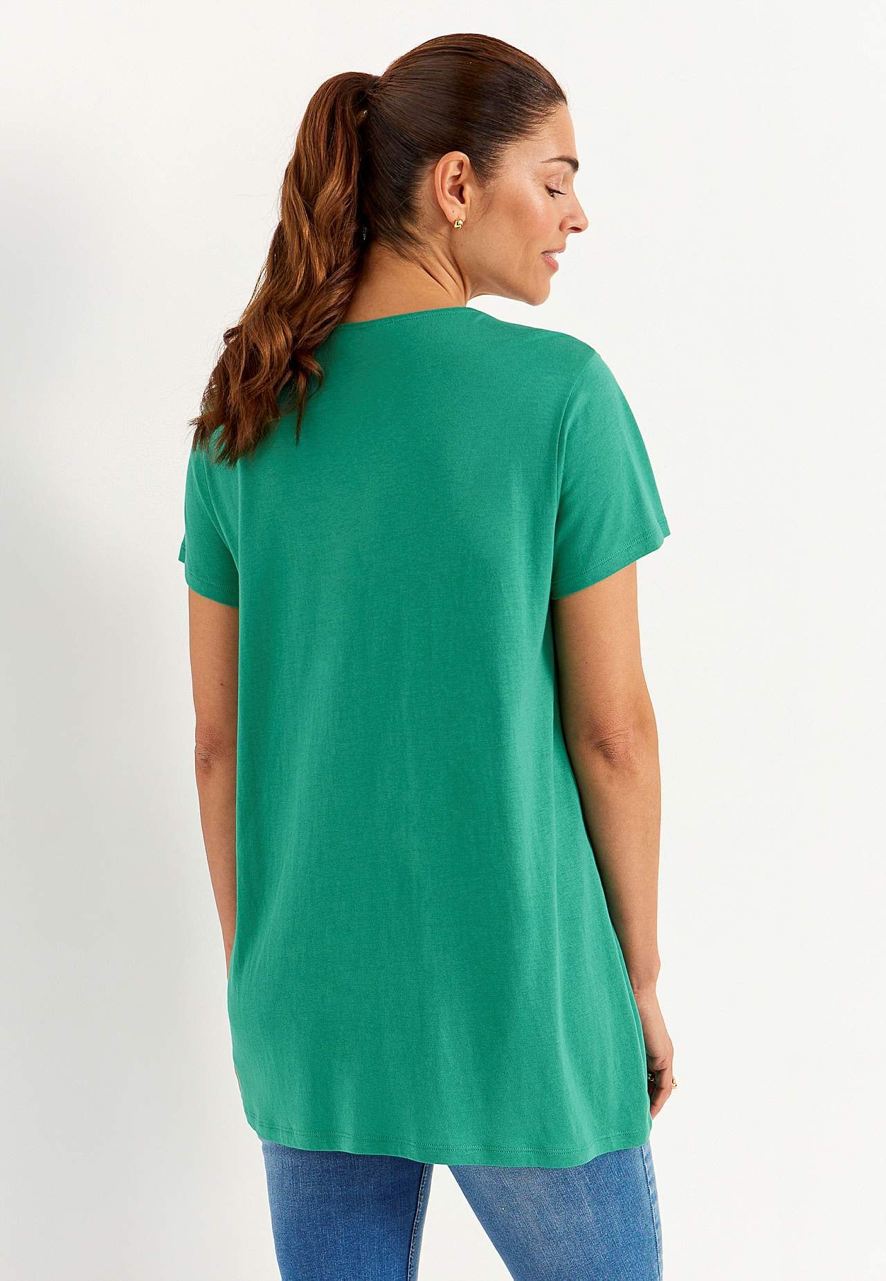 Jersey tuniek met korte mouwen