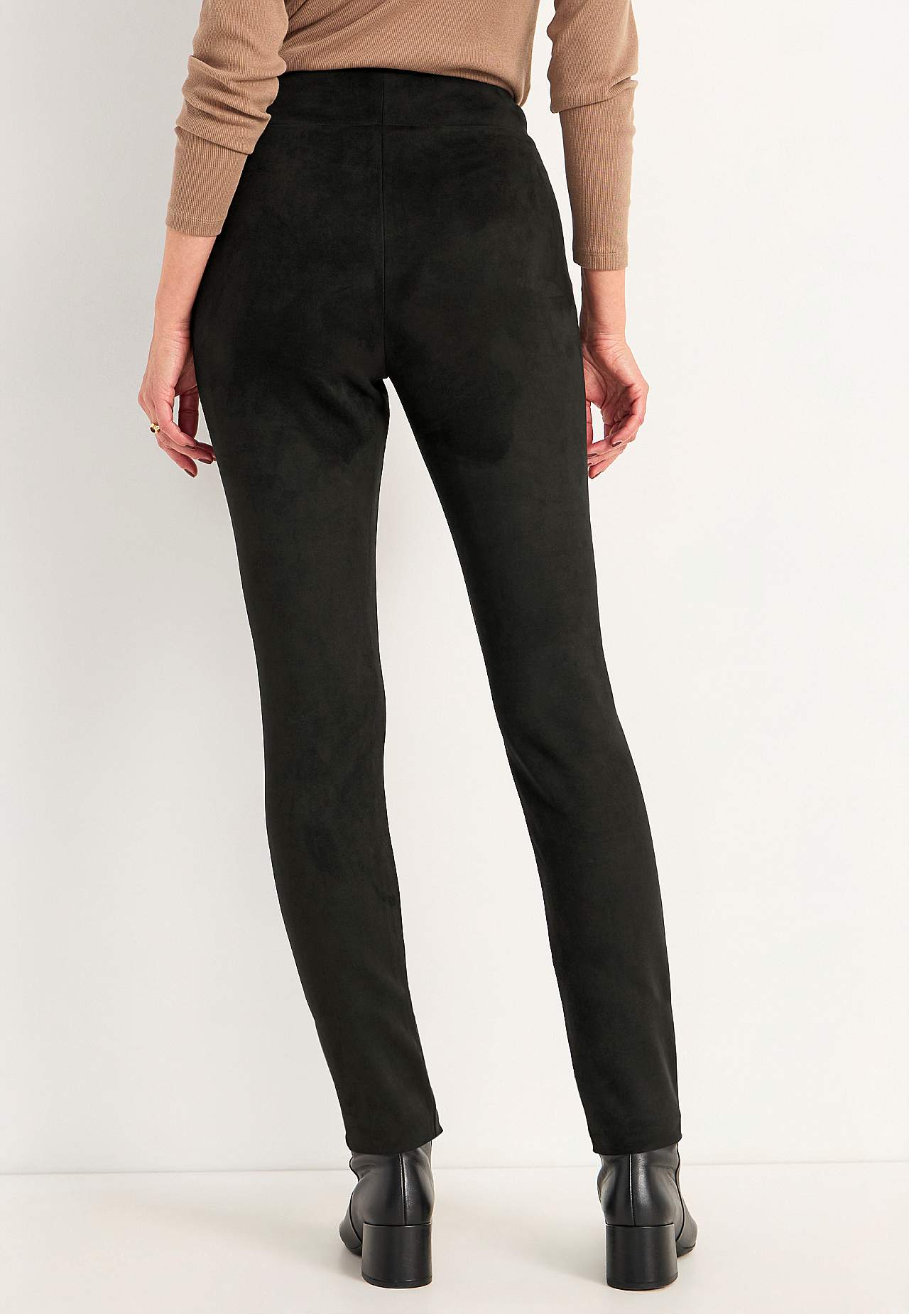 Legging met suède-look