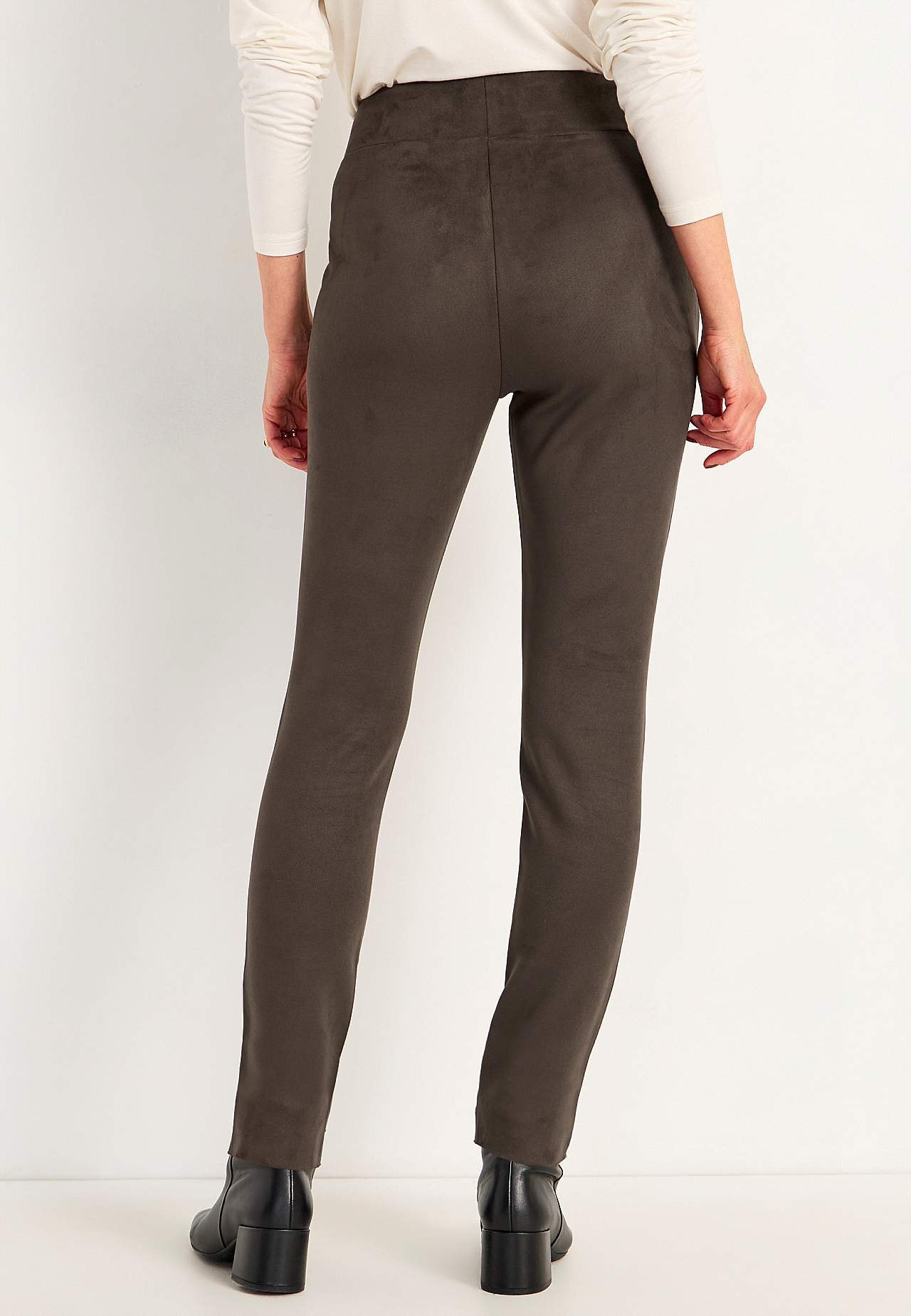 Legging met suède-look