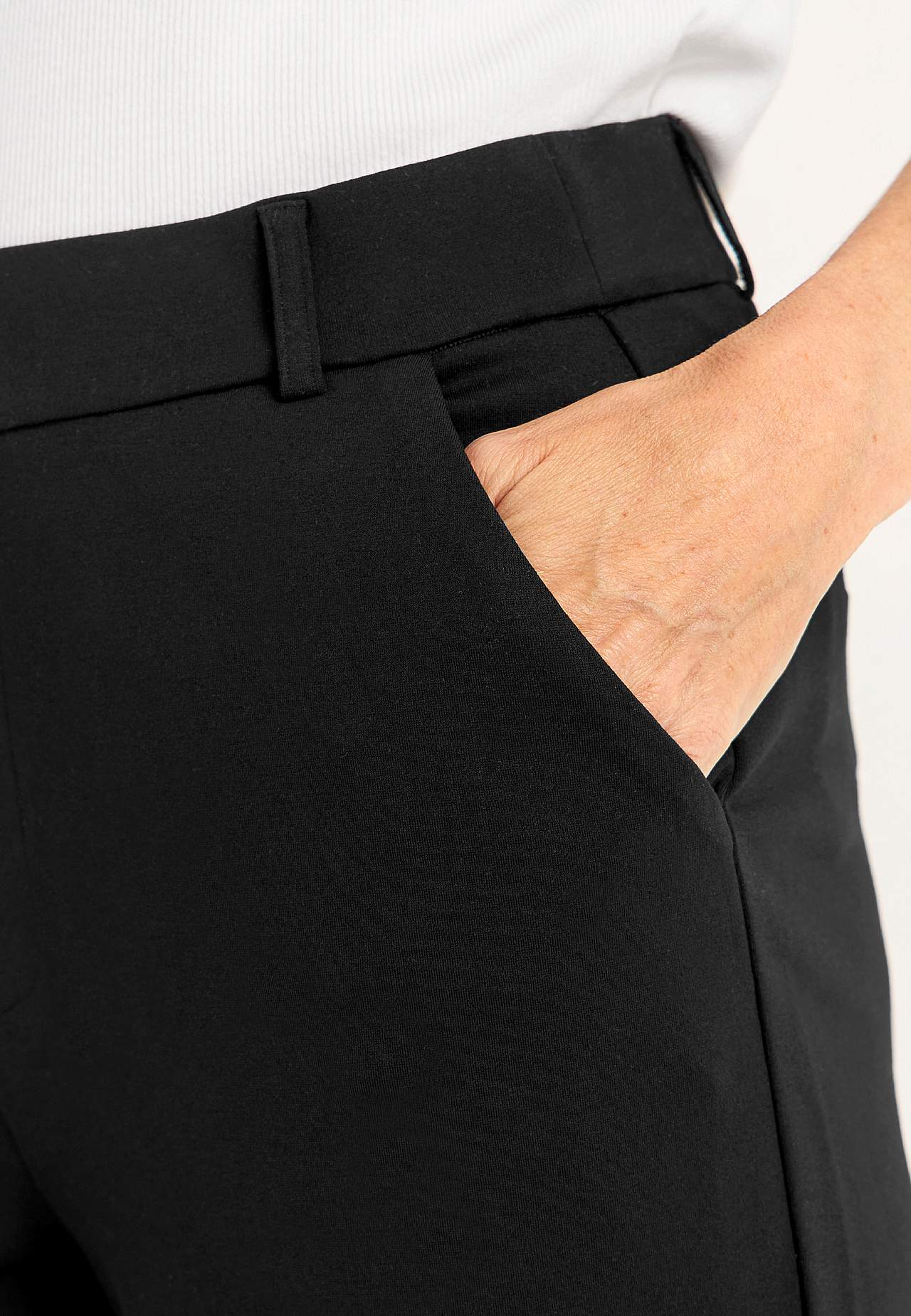 Wijde jersey broeken met zakken