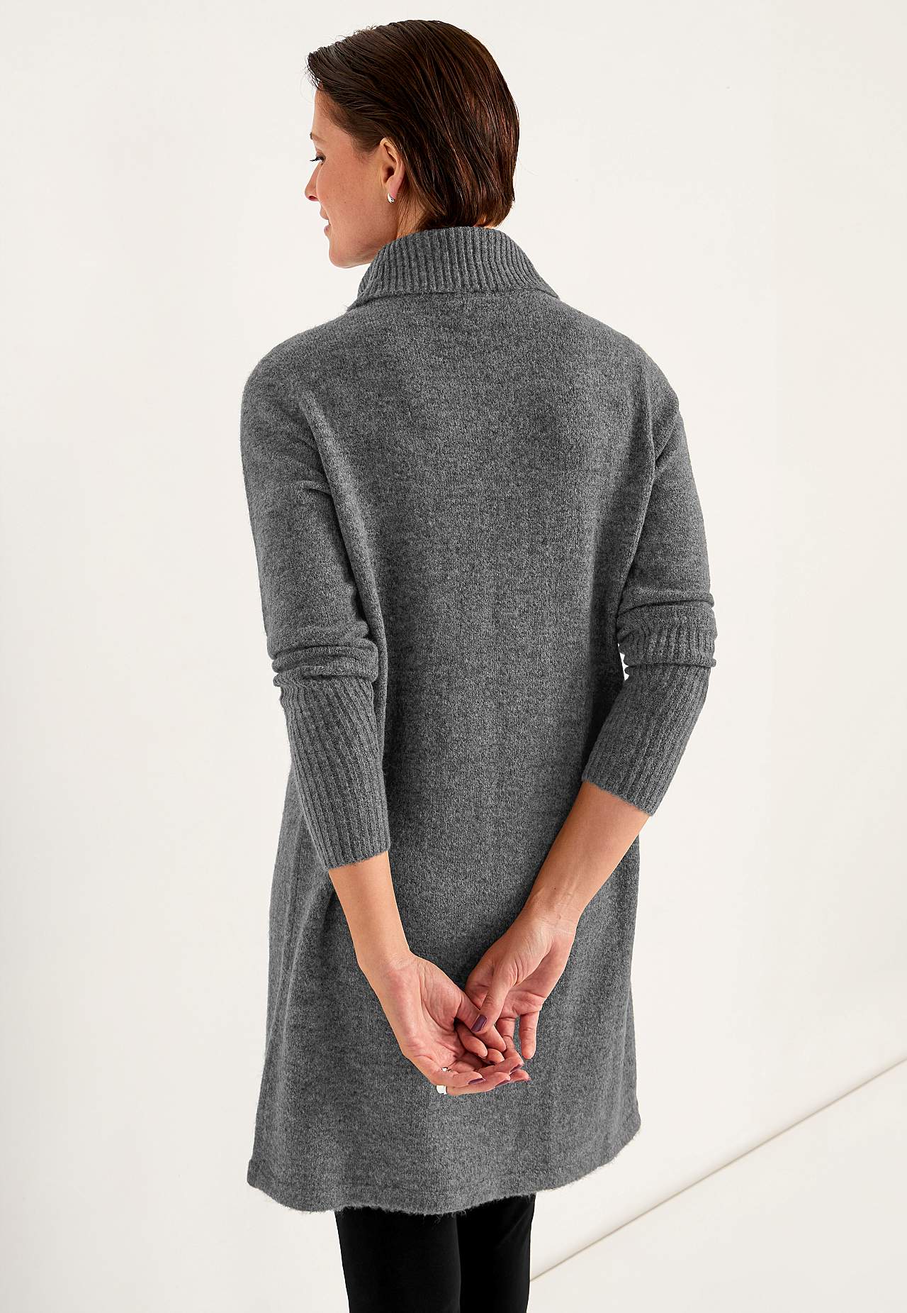 Gebreid polo shirt met wikkel-detail aan de voorkant