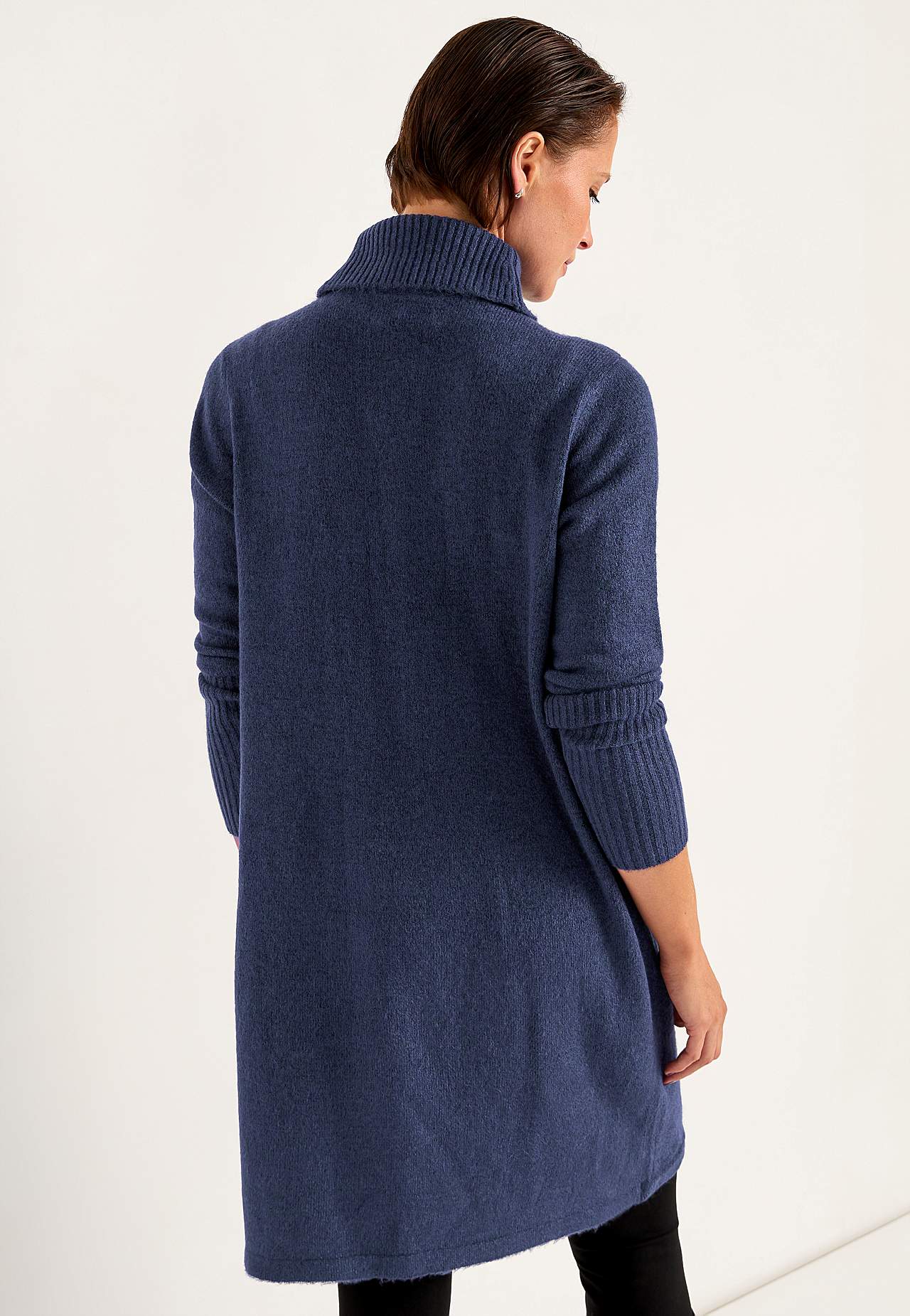 Gebreid polo shirt met wikkel-detail aan de voorkant
