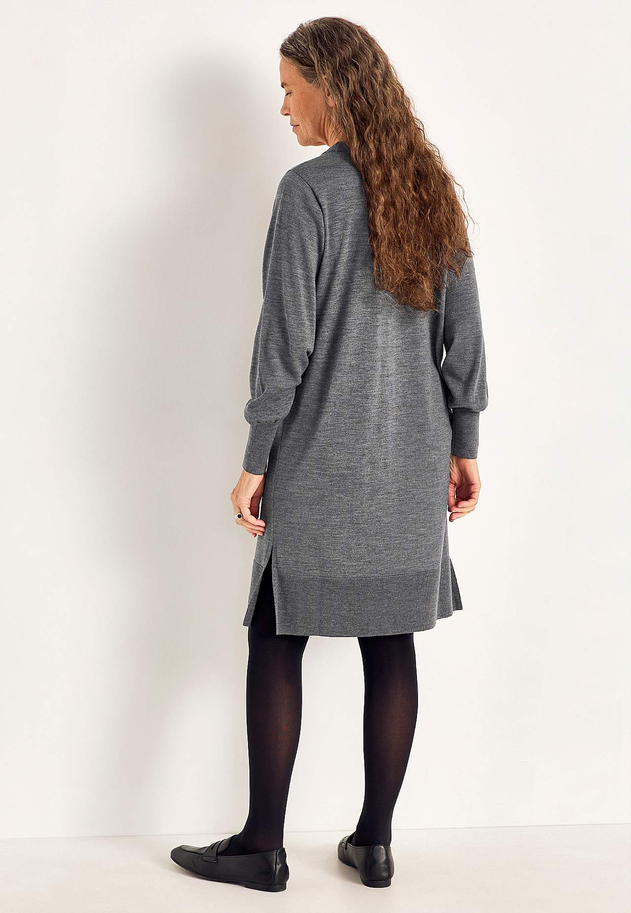 Gebreide Premium jurk van merino wol