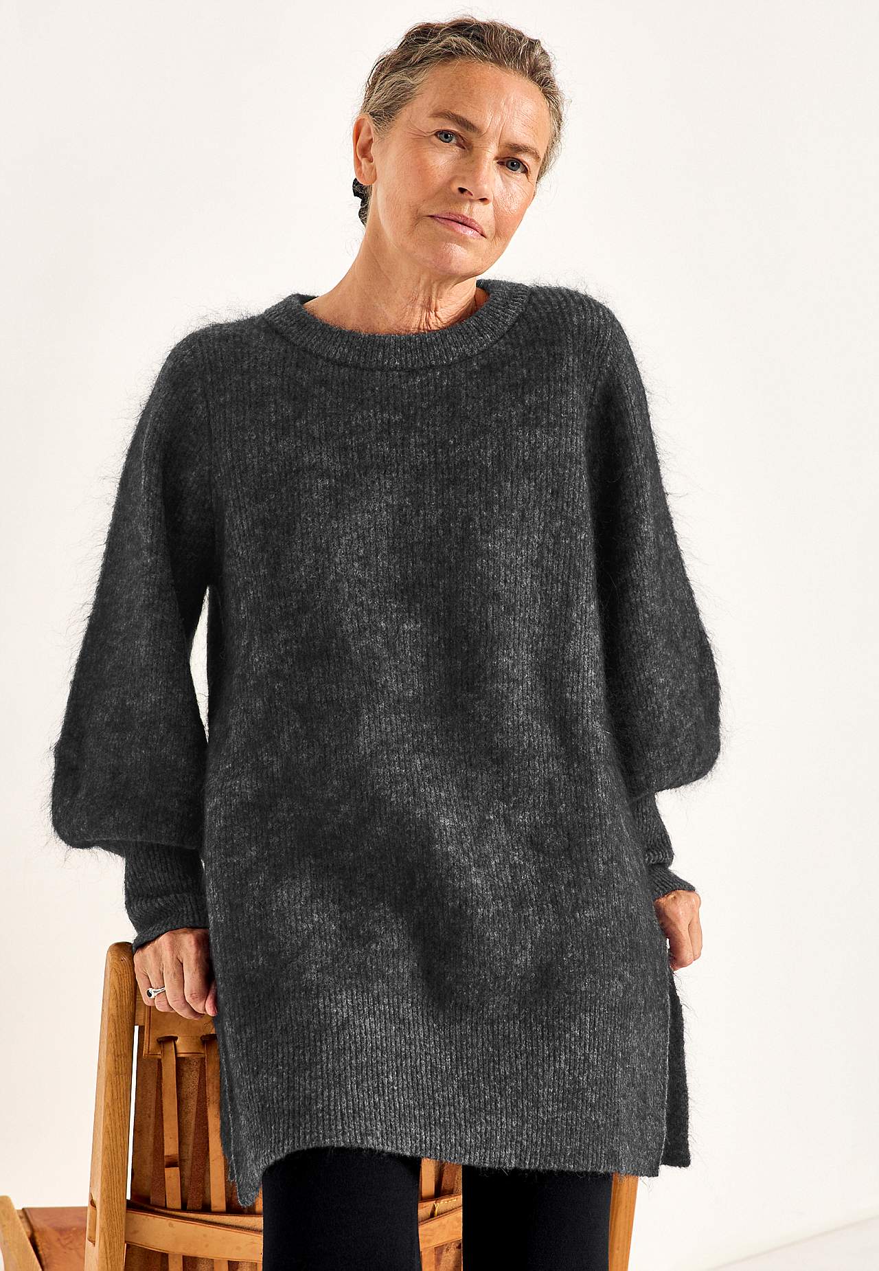 Tuniek Premium van mohair- en wolmix